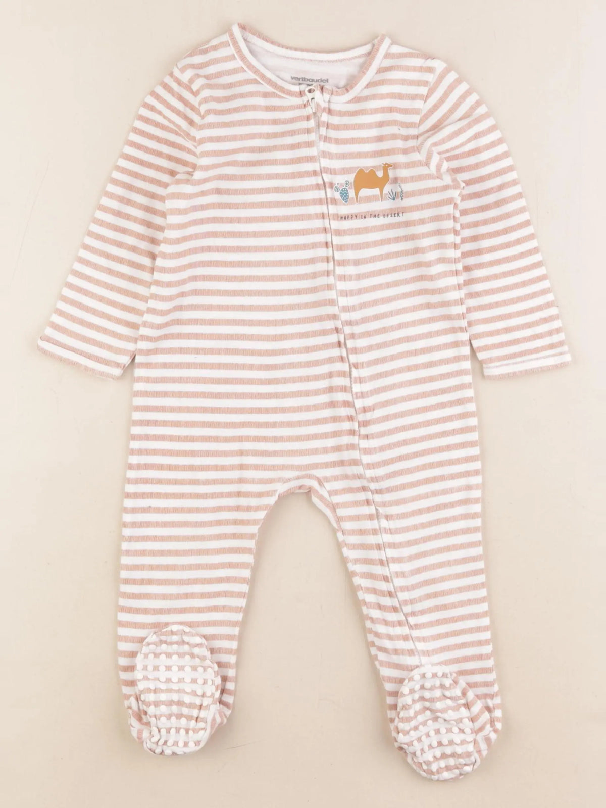 Vertbaudet - pyjama coton marron - 12 mois
