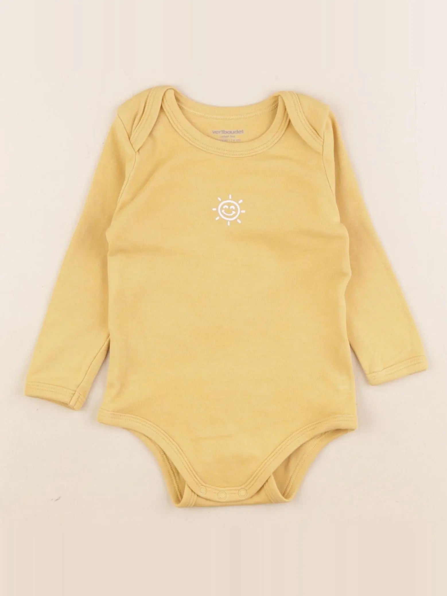 Vertbaudet - body jaune - 12 mois