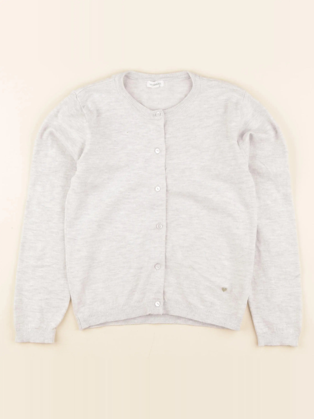 Vertbaudet - gilet gris, or - 9 ans