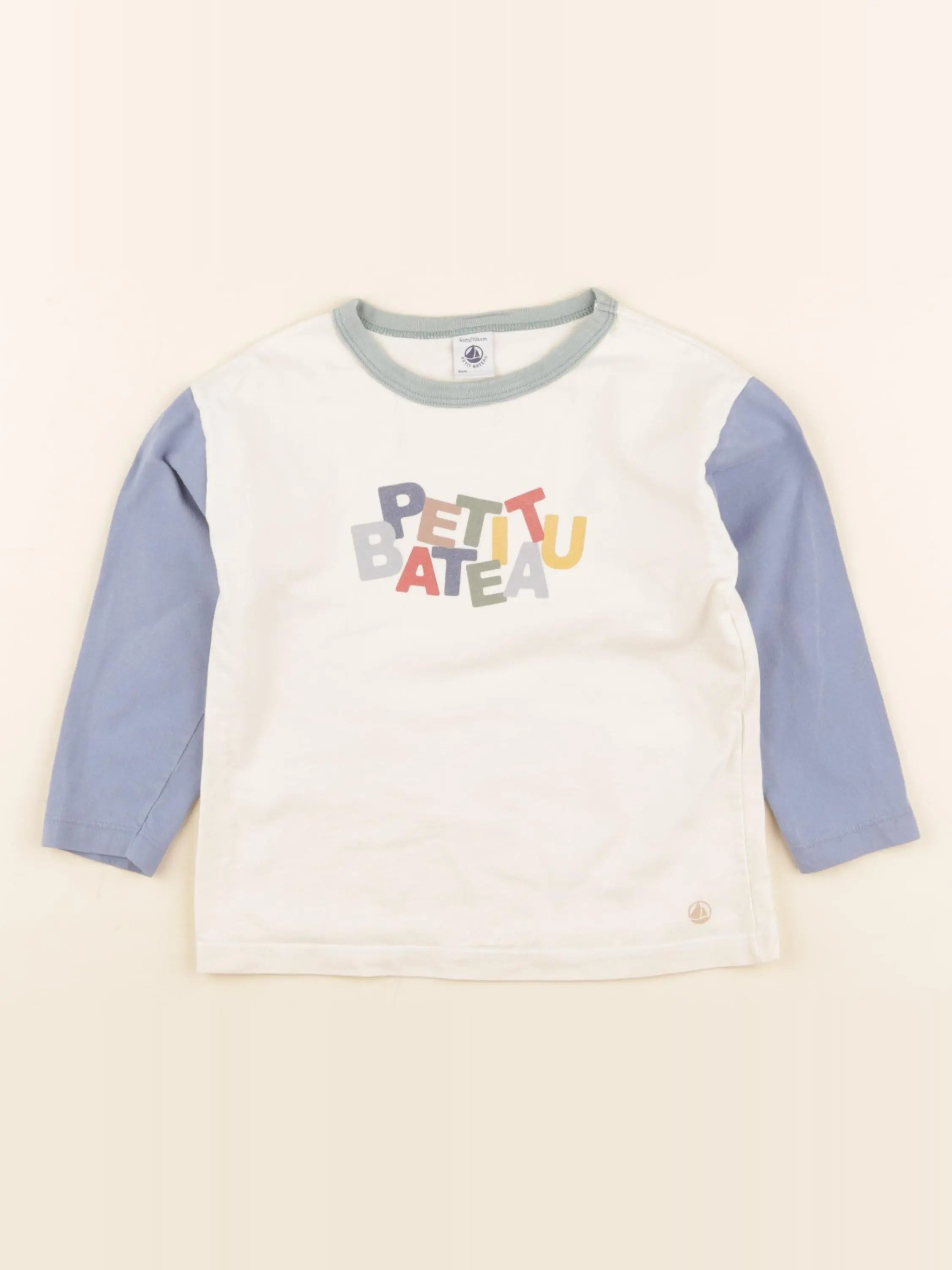 Petit Bateau - tee-shirt beige - 4 ans