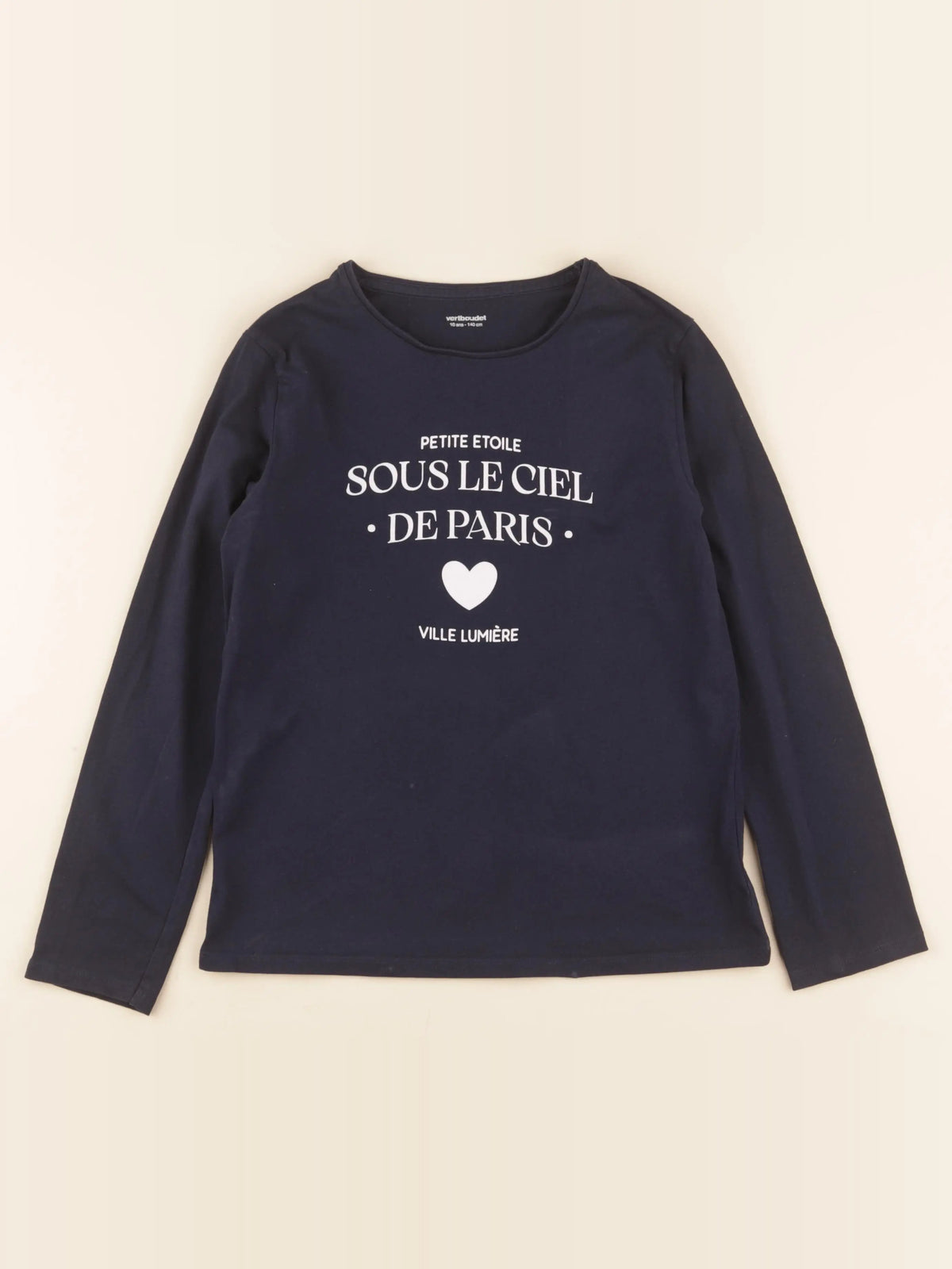 Vertbaudet - tee-shirt bleu - 10 ans
