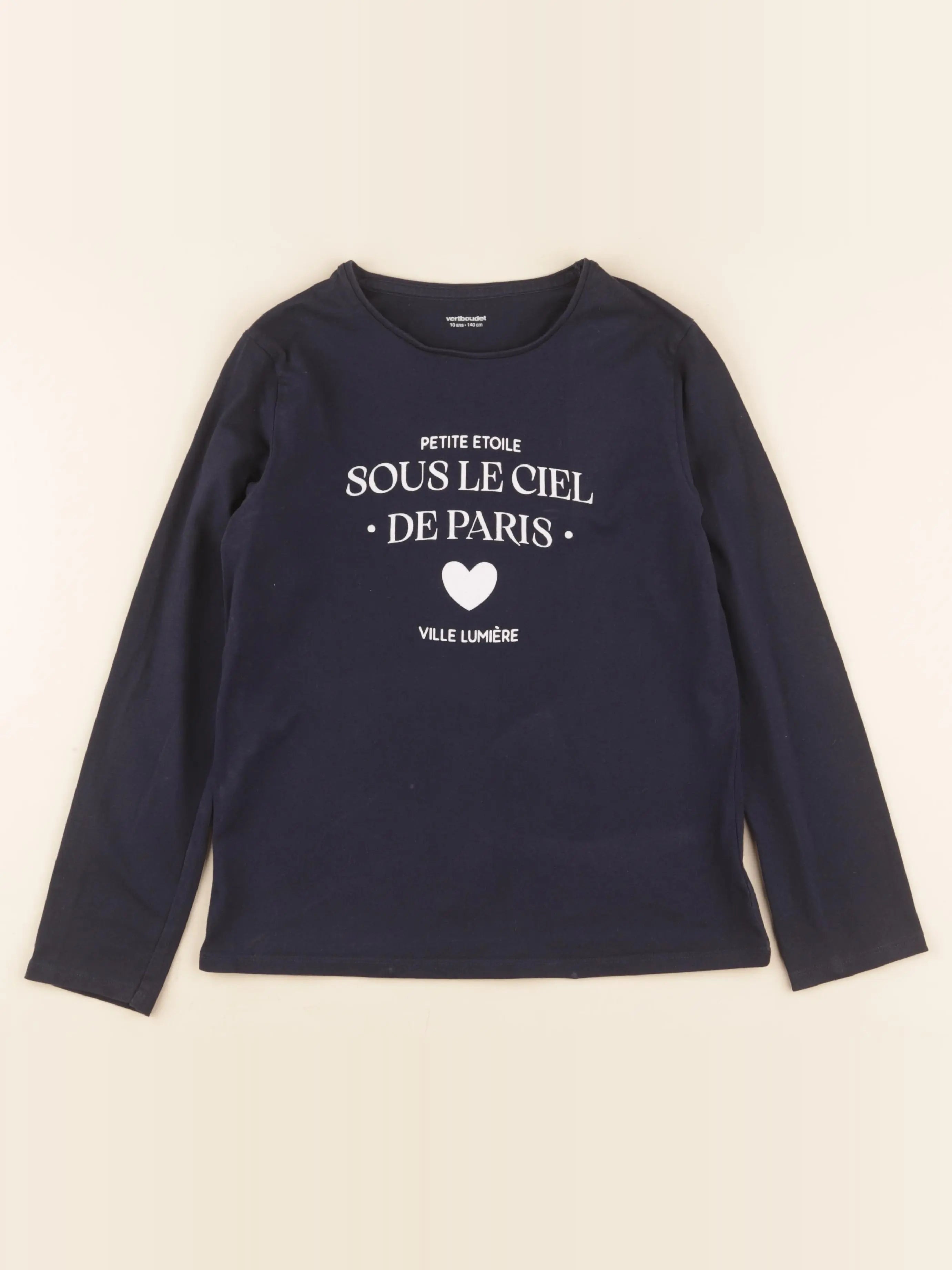 Vertbaudet - tee-shirt bleu - 10 ans