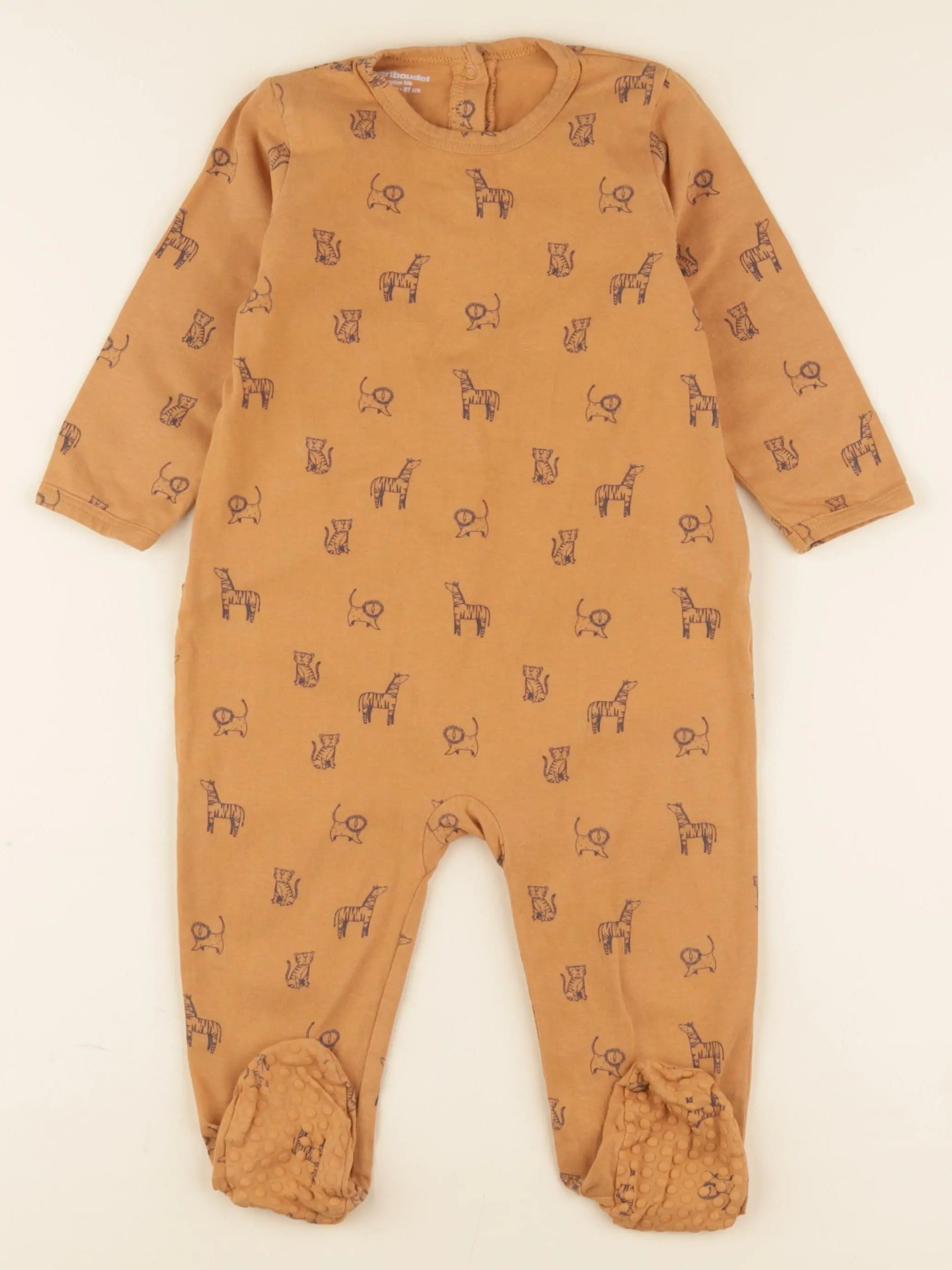 Vertbaudet - pyjama coton marron - 18 mois