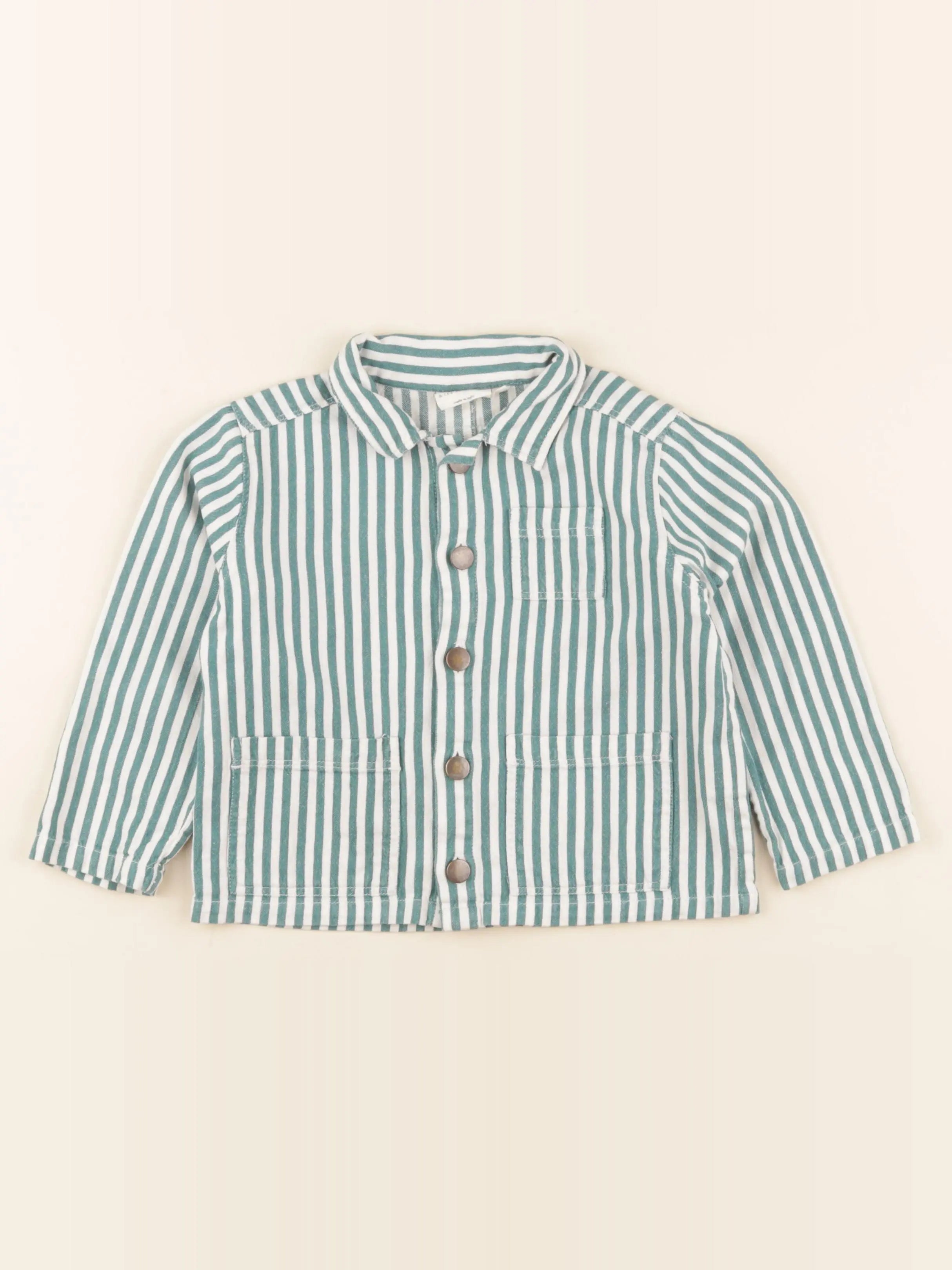 Arsène et les pipelettes - chemise vert - 36 mois
