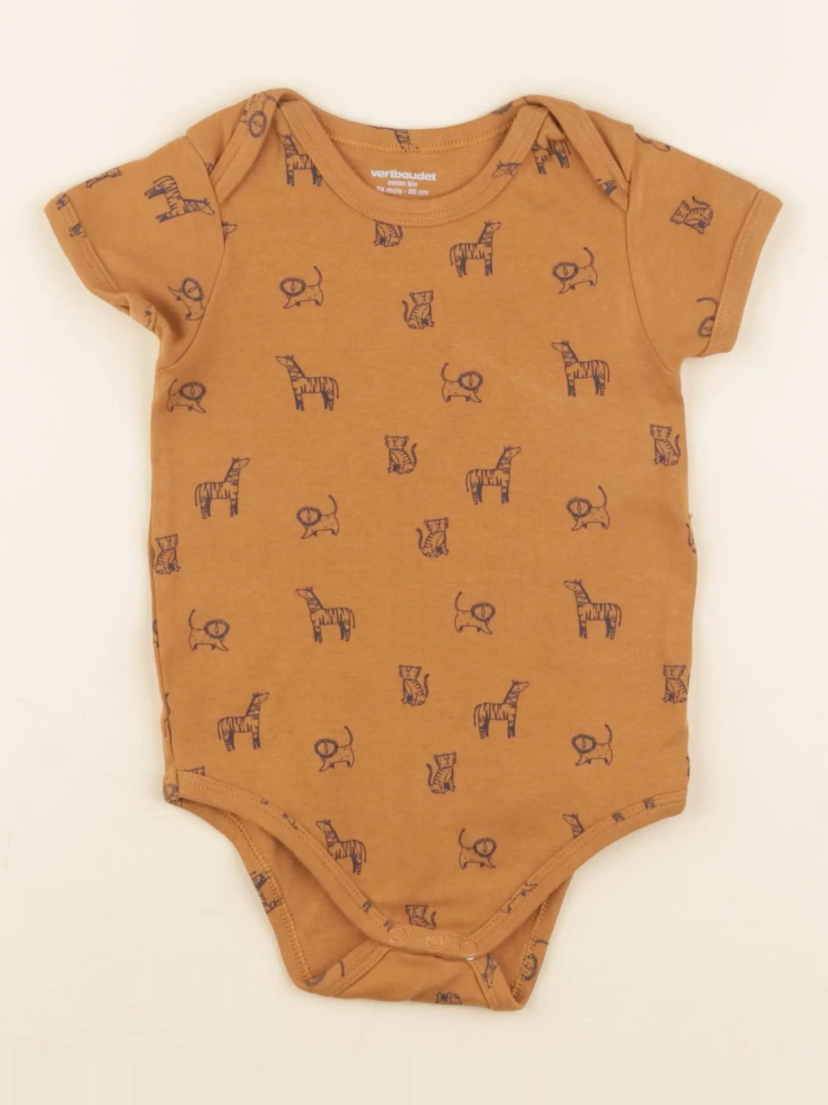 Vertbaudet - body marron - 24 mois