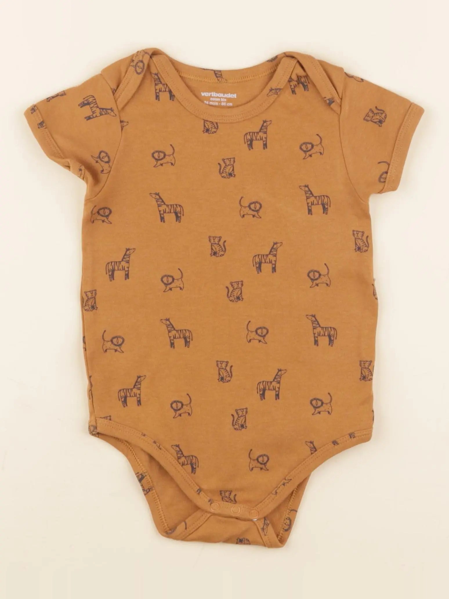 Vertbaudet - body marron - 24 mois
