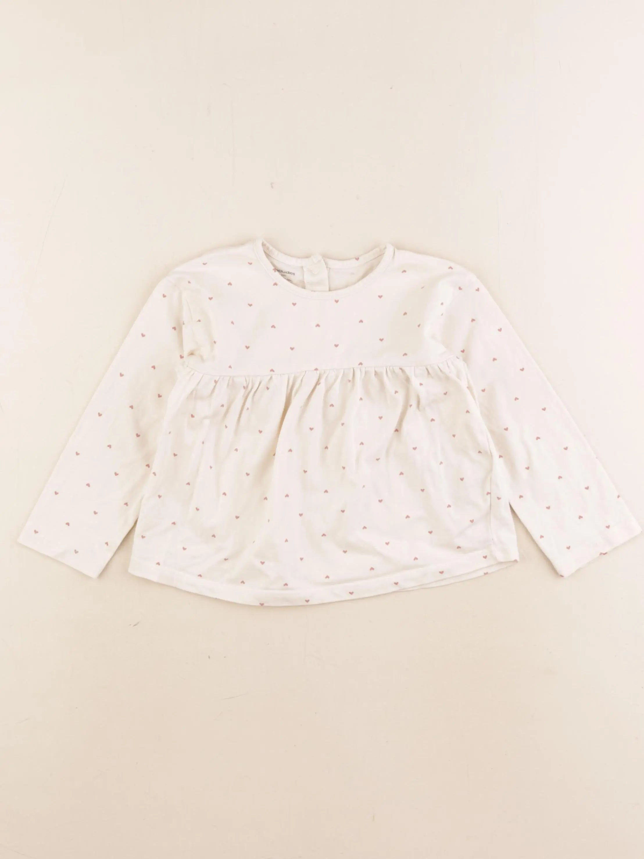 Vertbaudet - tee-shirt beige - 2 ans