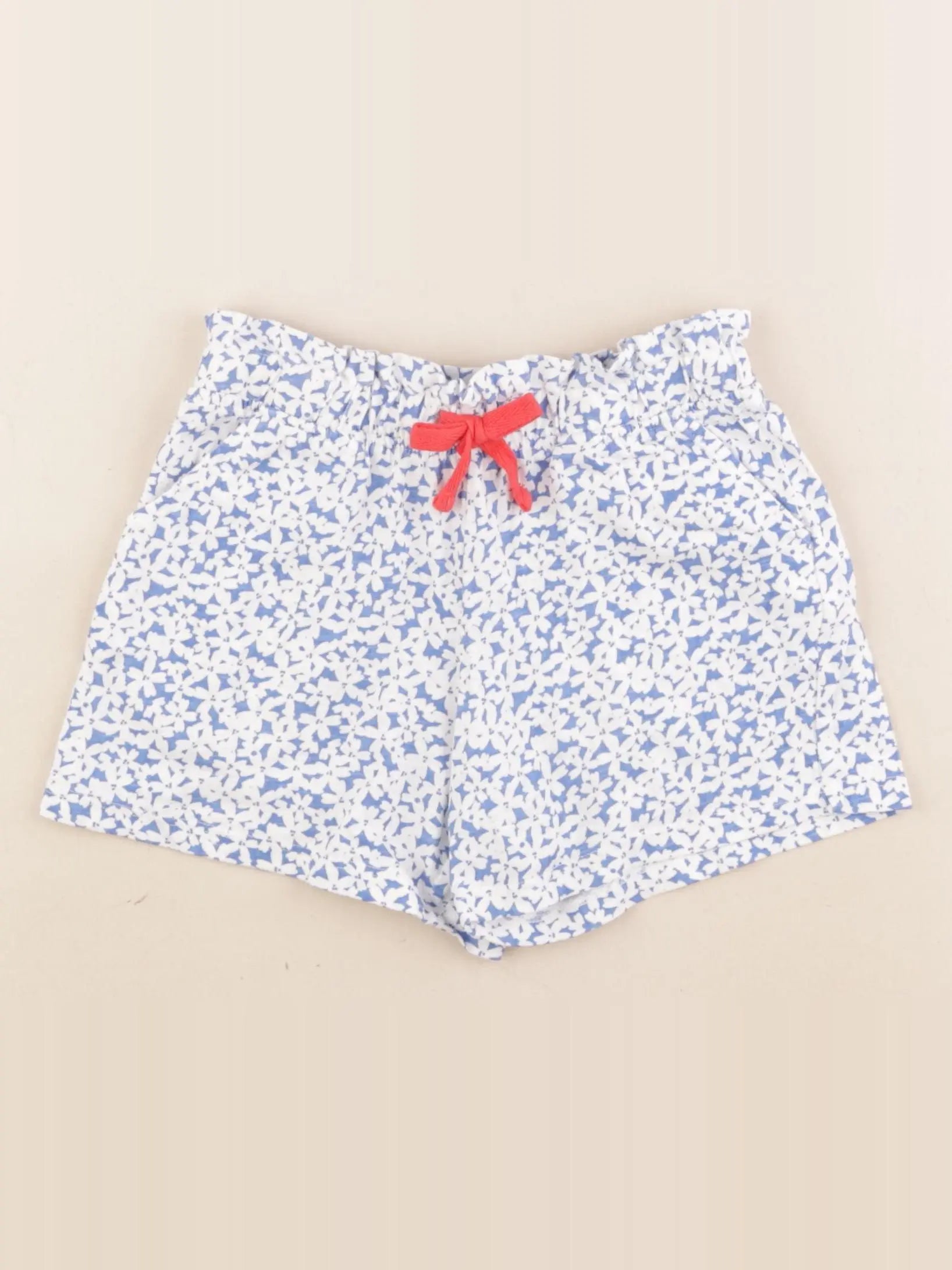 Okaidi - short bleu, blanc - 4 ans