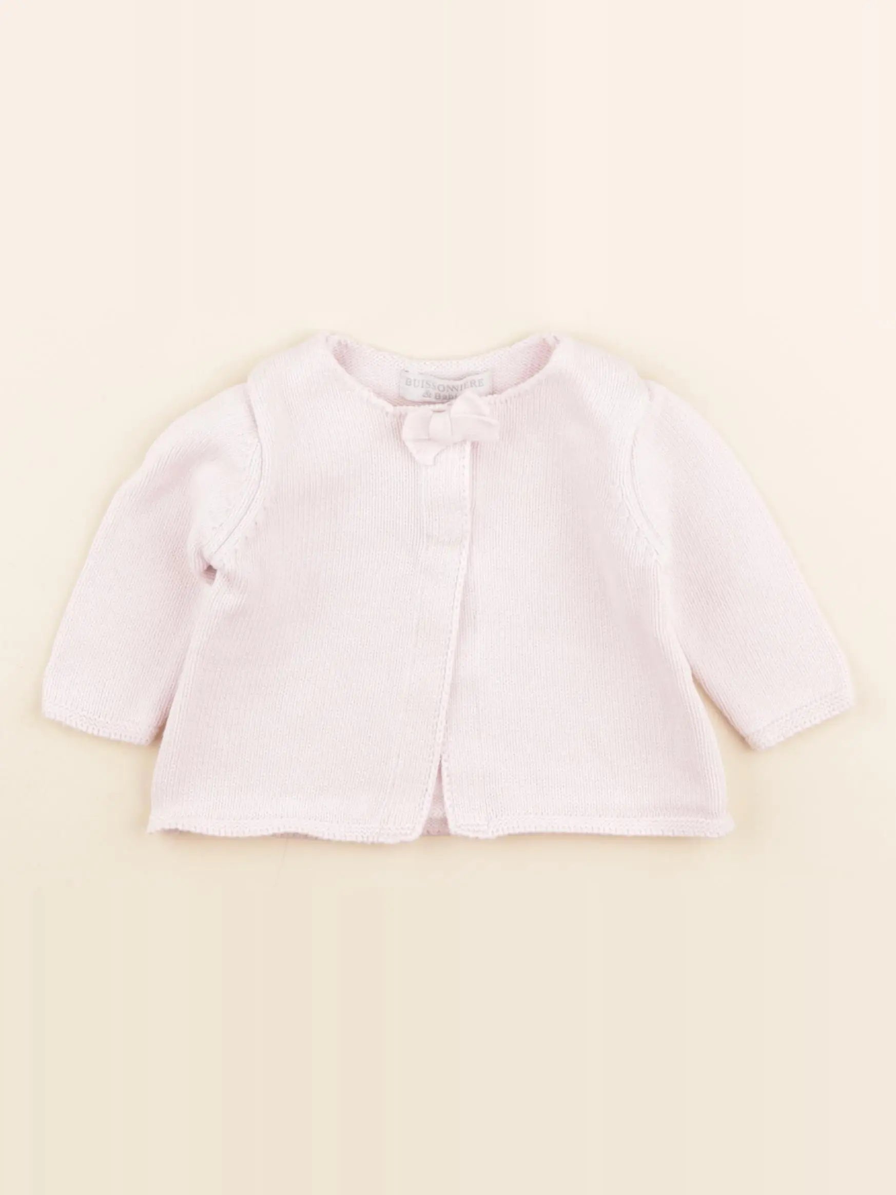Buissonnière - gilet rose - 3/6 mois