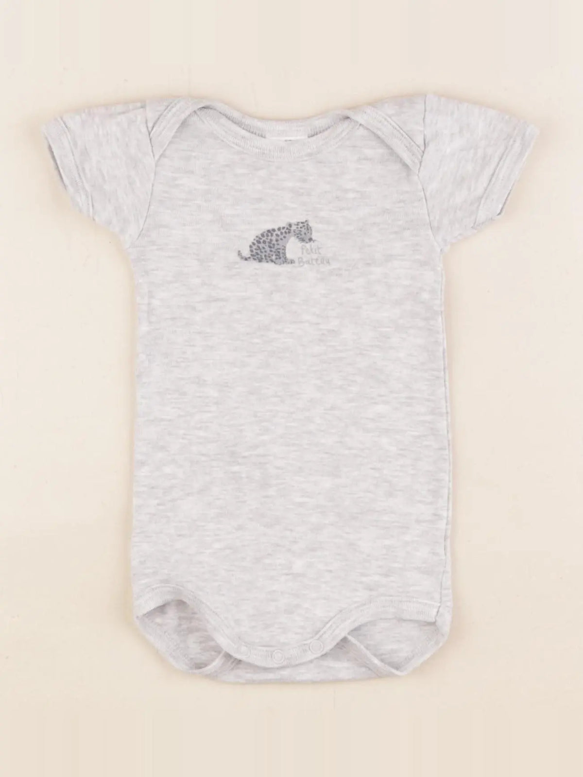 Petit Bateau - body gris - 3 mois