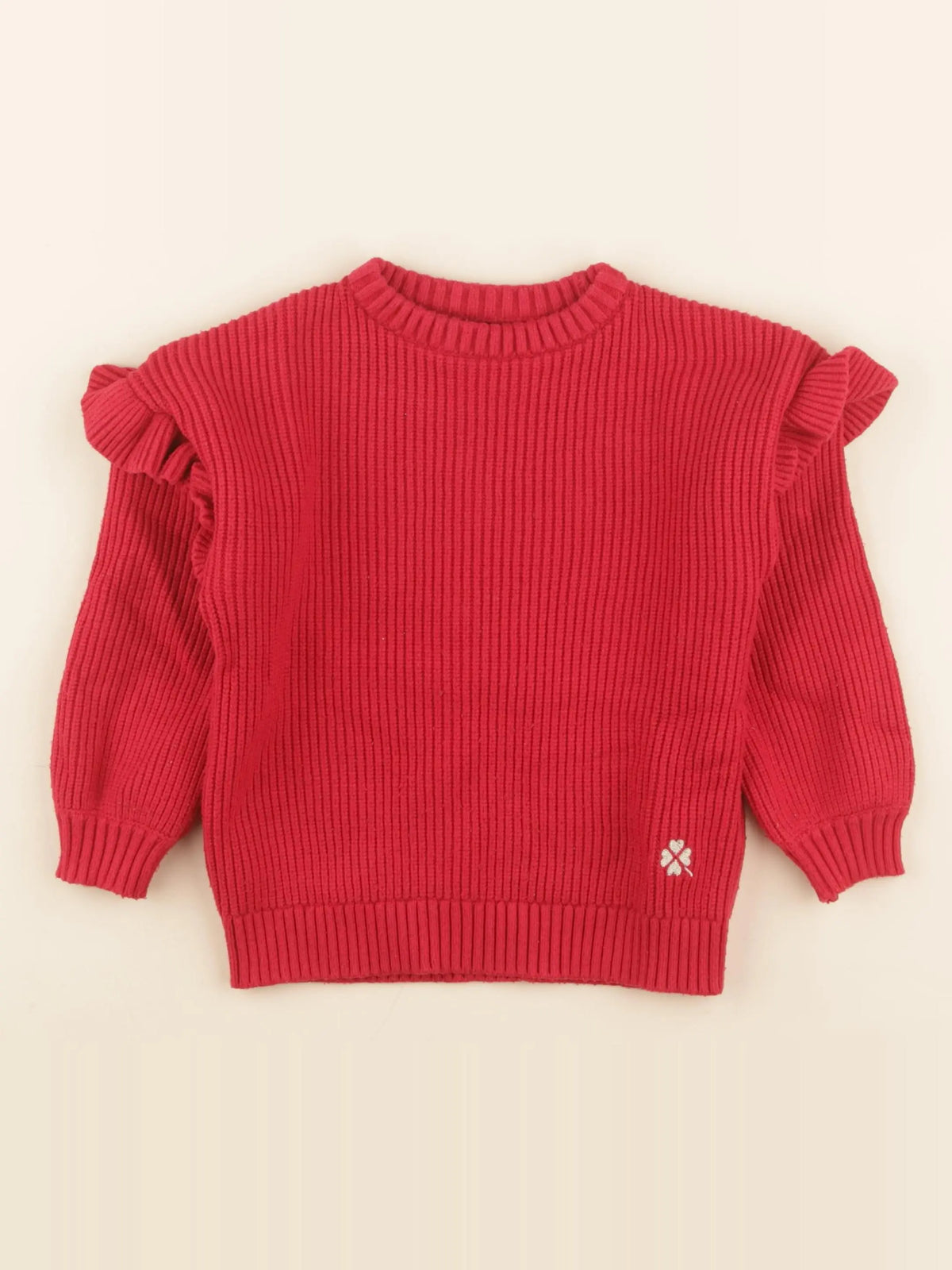 Vertbaudet - pull rouge - 6 ans