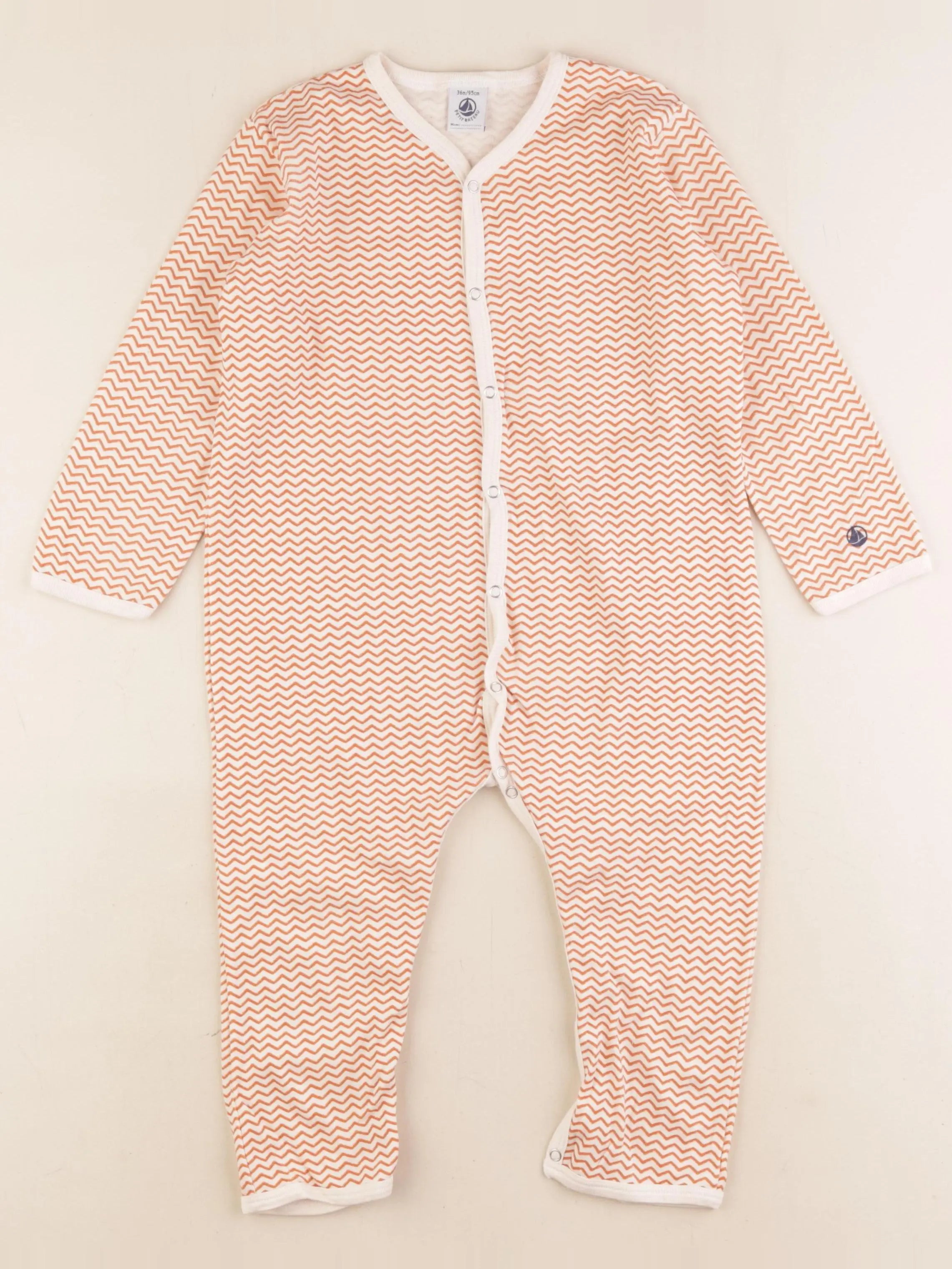 Petit Bateau - pyjama coton orange - 36 mois