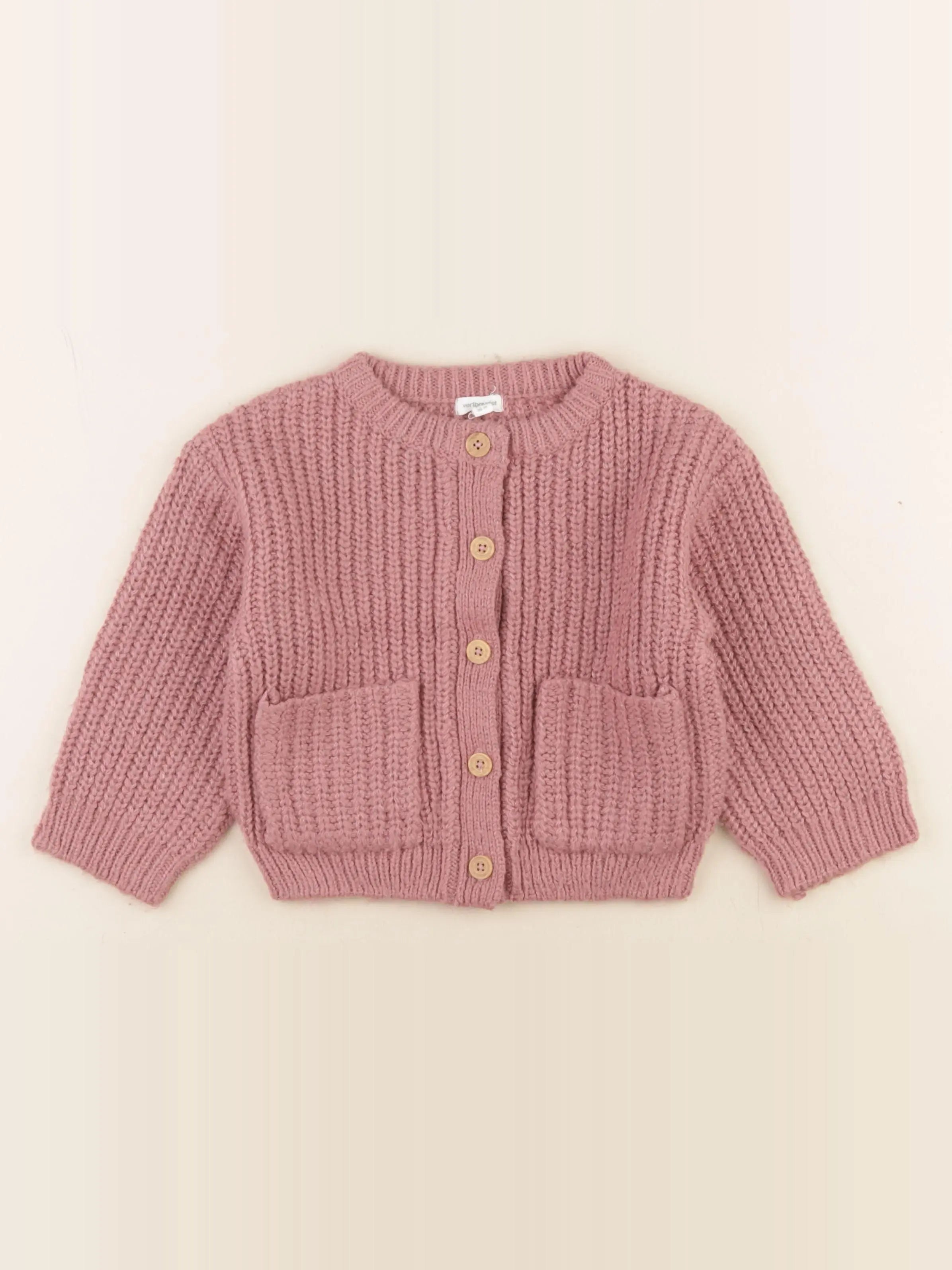 Vertbaudet - gilet rose - 36 mois