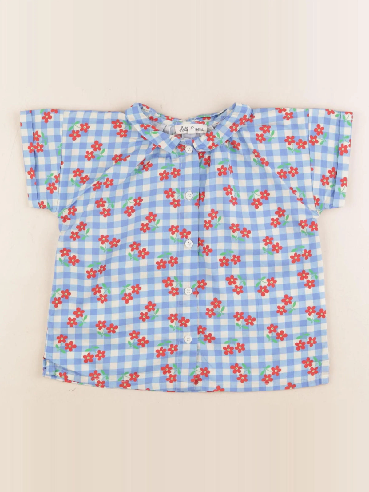 Hello Simone - blouse bleu - 6 ans
