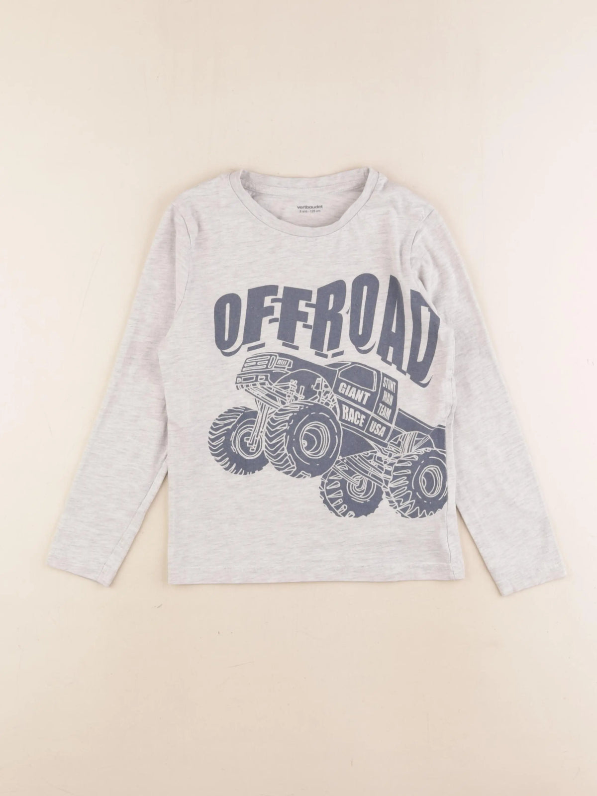 Vertbaudet - tee-shirt gris - 8 ans