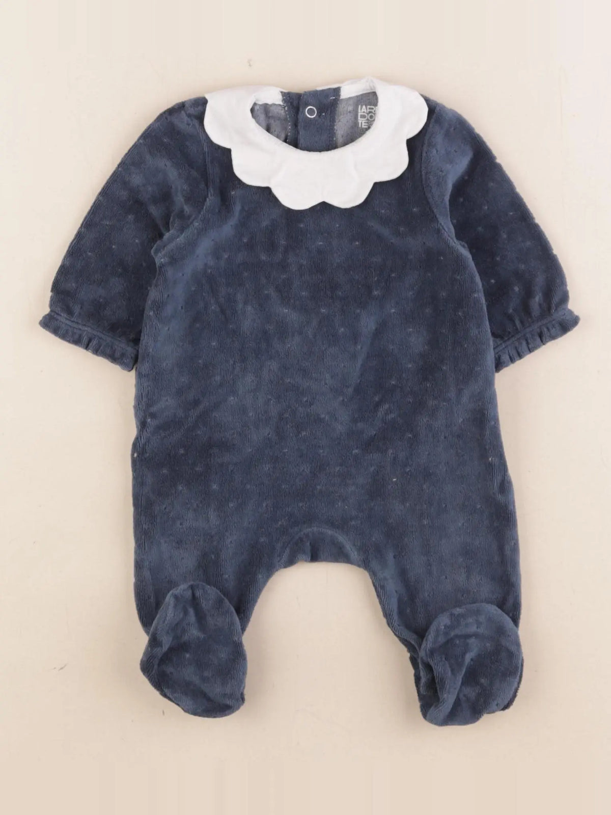 La Redoute - pyjama velours bleu - 1 mois
