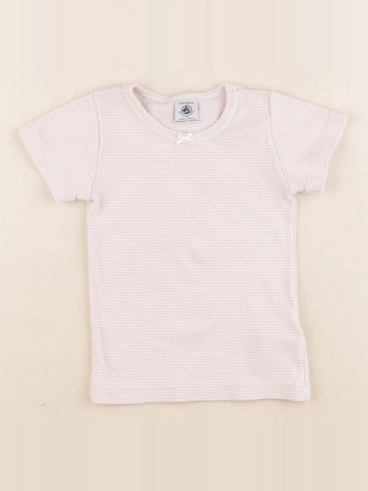 Petit Bateau - maillot de corps rose - 2 ans