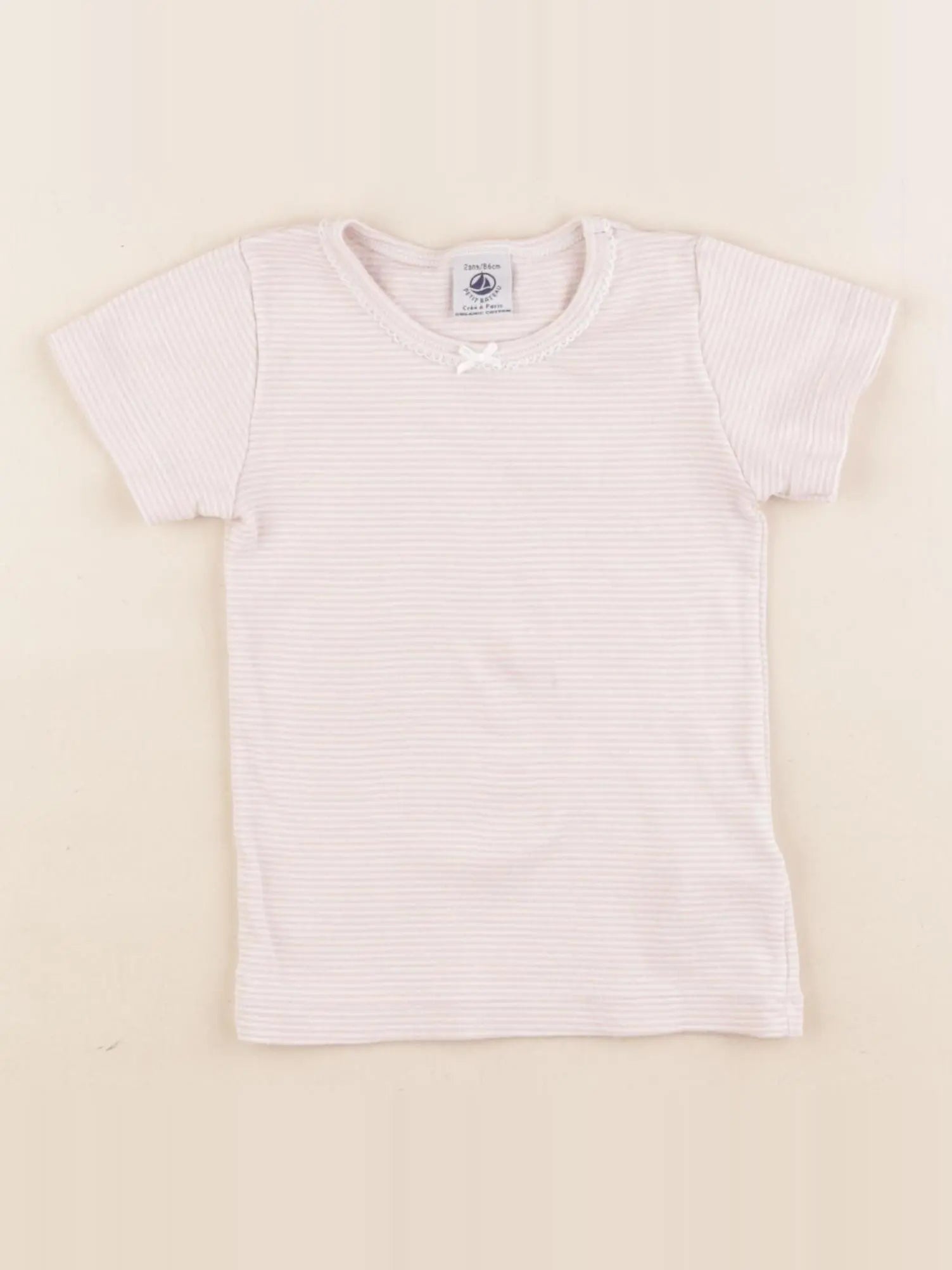 Petit Bateau - maillot de corps rose - 2 ans