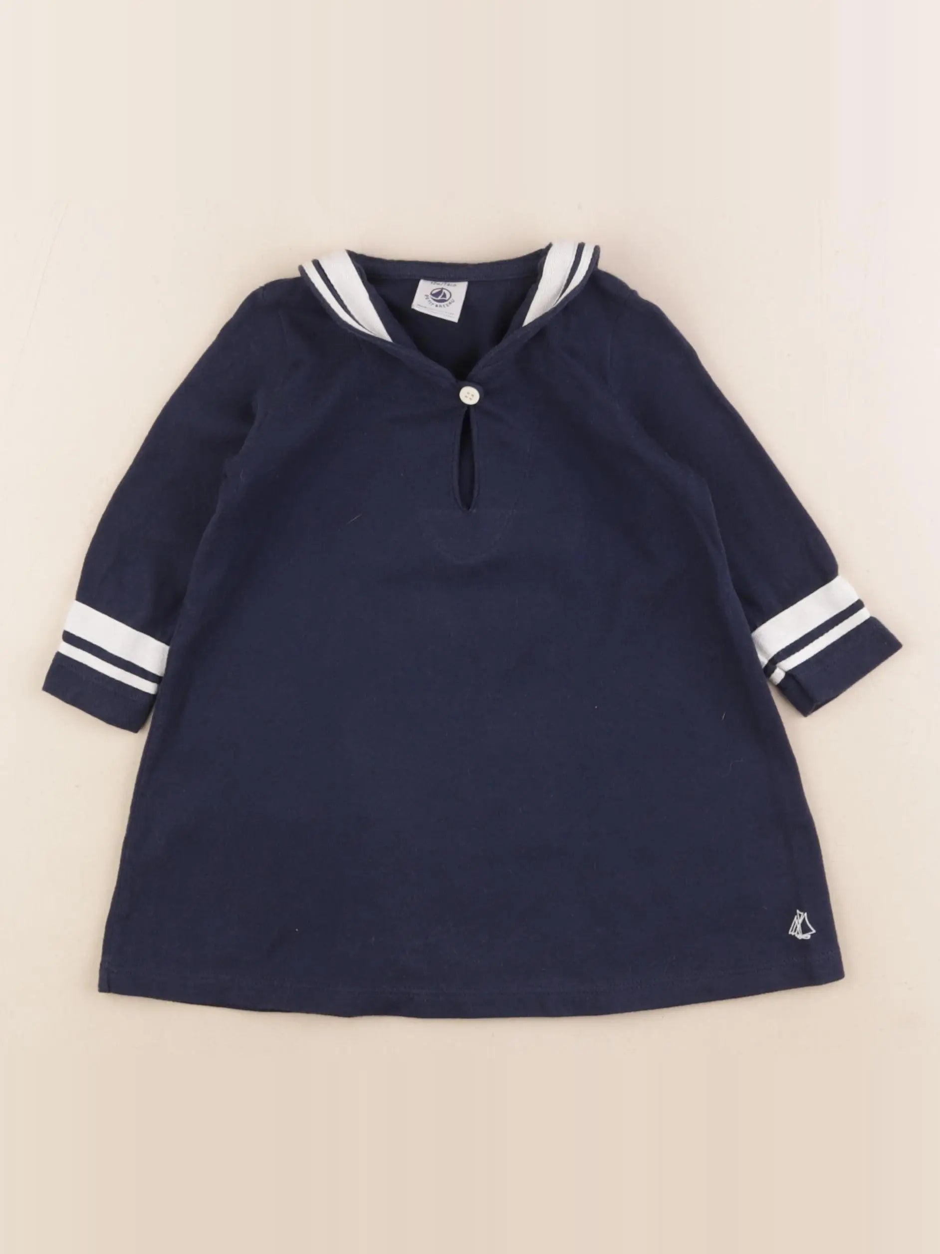 Petit Bateau - robe bleu - 12 mois