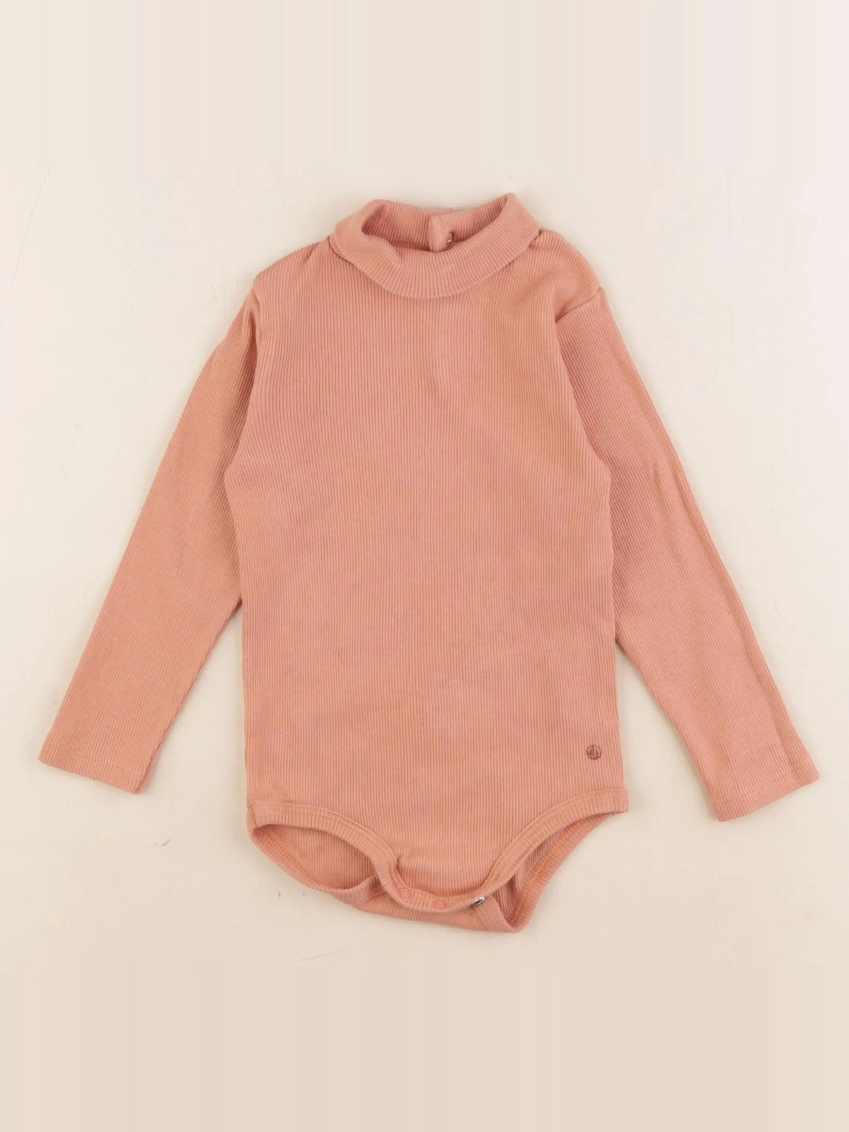 Petit Bateau - body à col marron - 24 mois