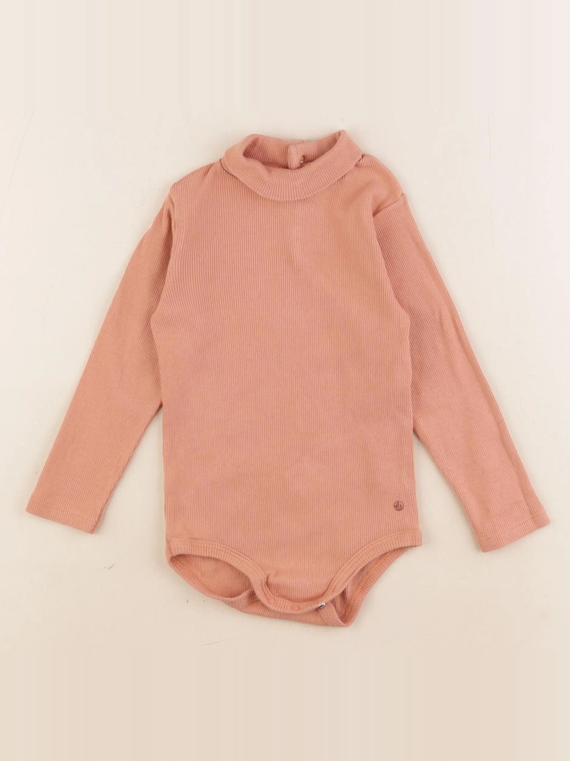 Petit Bateau - body à col marron - 24 mois