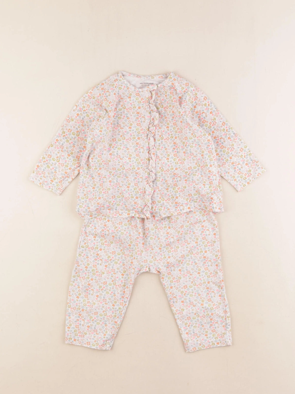 Vertbaudet - pyjama coton multicolore - 18 mois