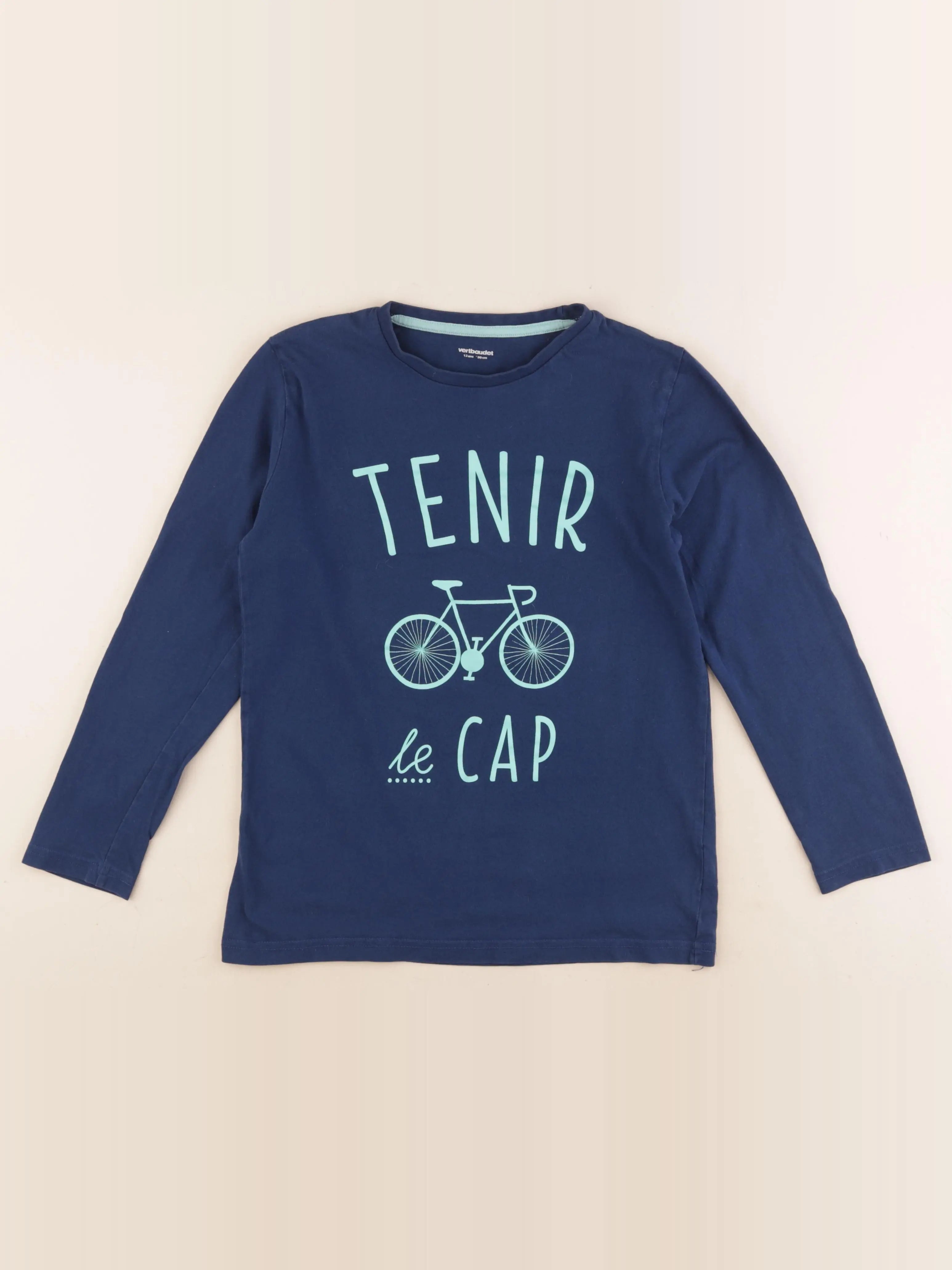 Vertbaudet - tee-shirt bleu - 12 ans