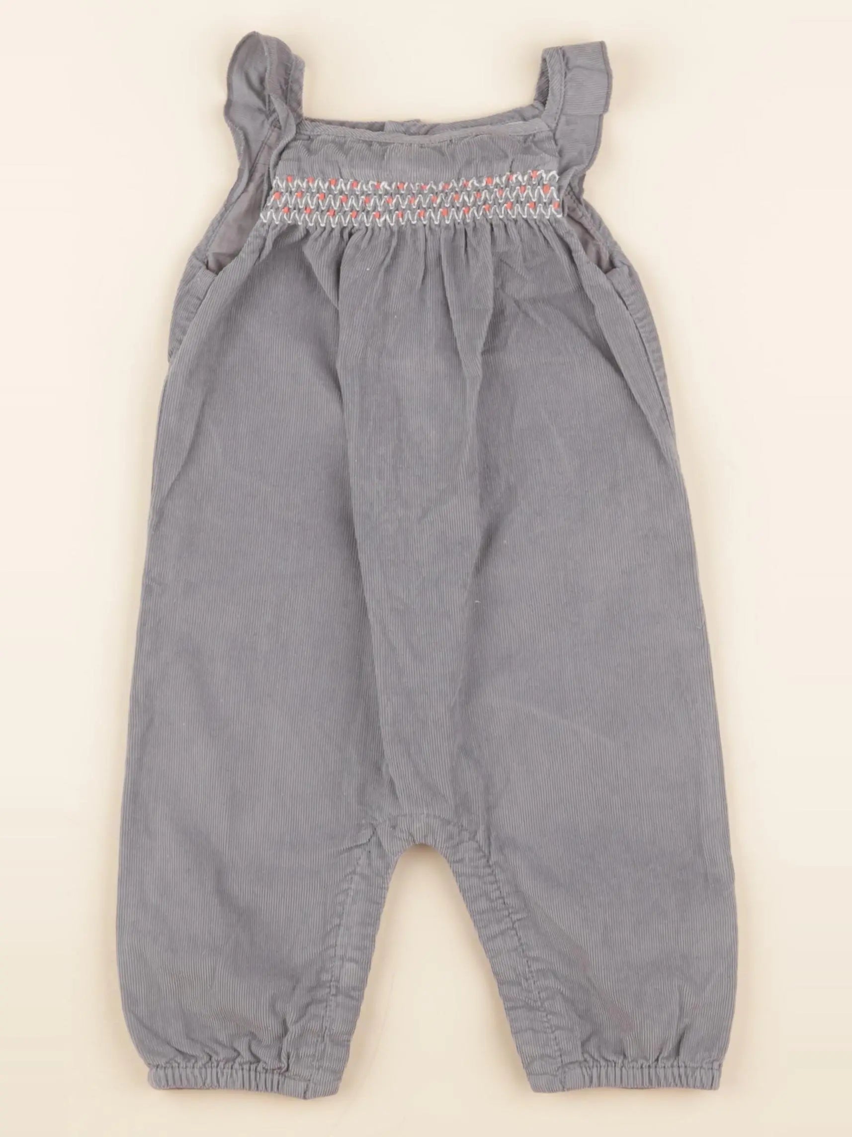Cadet Rousselle - salopette gris - 6 mois