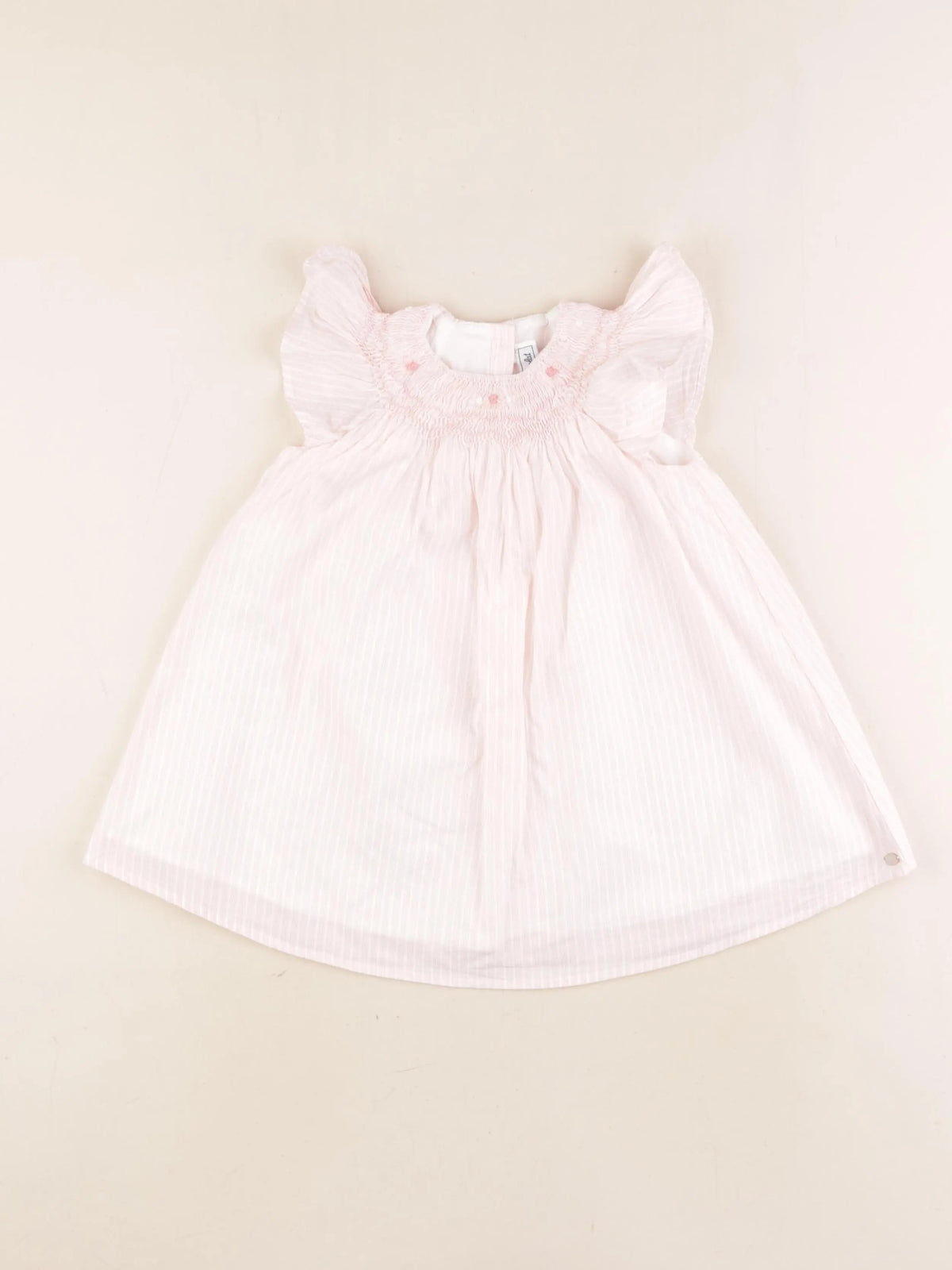 Tartine & Chocolat - robe blanc, rose - 18 mois