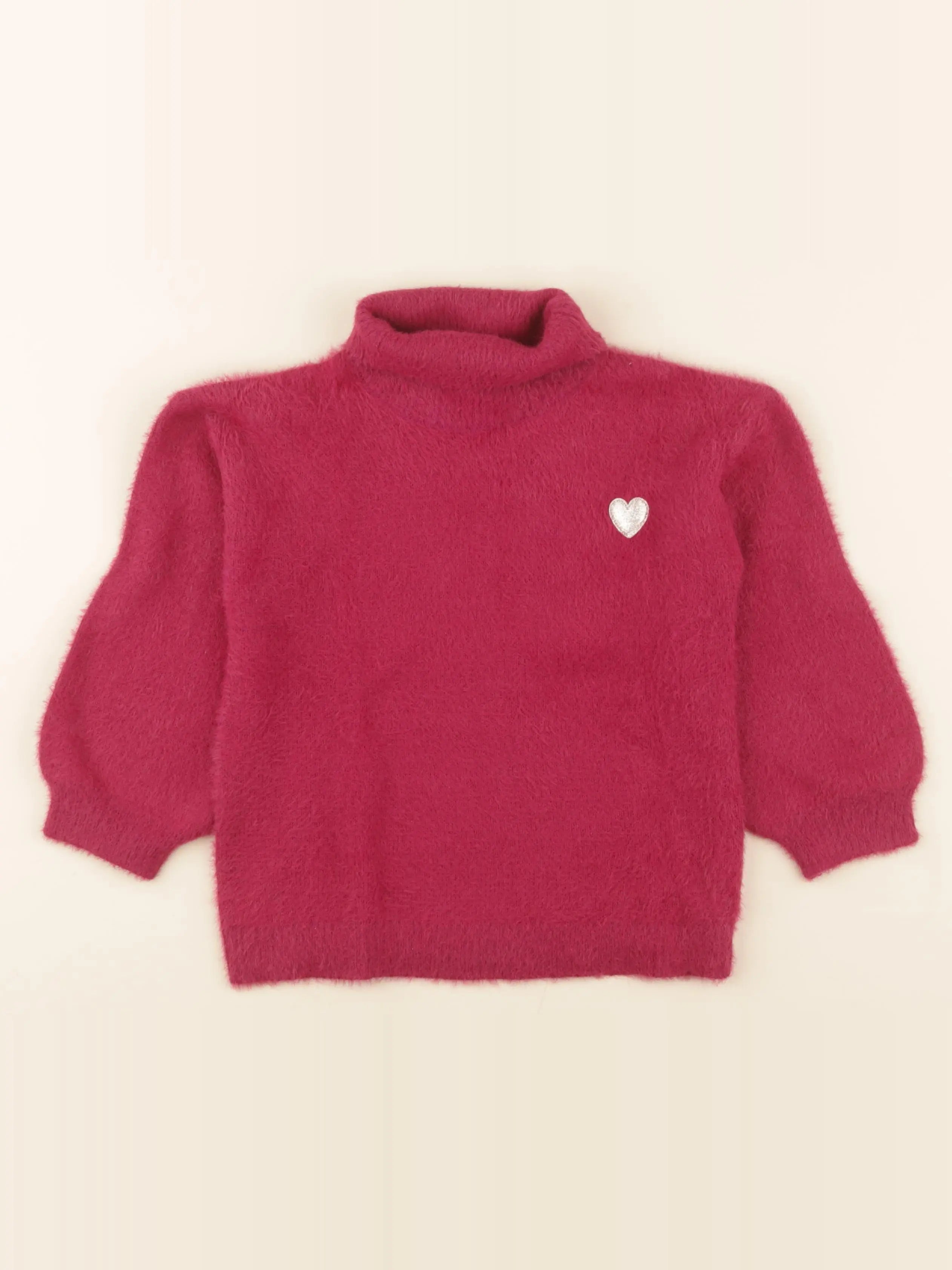 Vertbaudet - pull rose, or - 6 ans