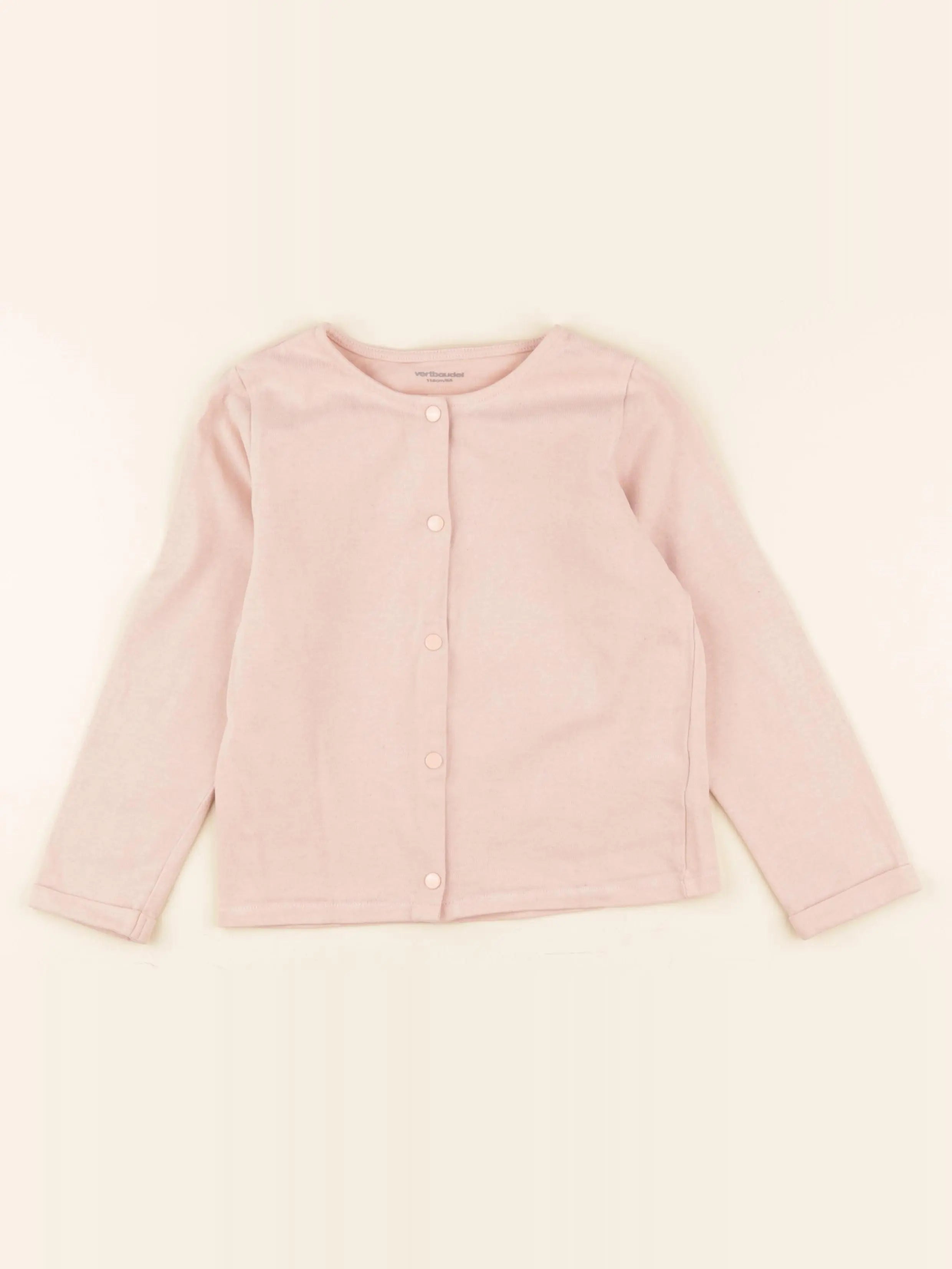 Vertbaudet - gilet rose - 6 ans