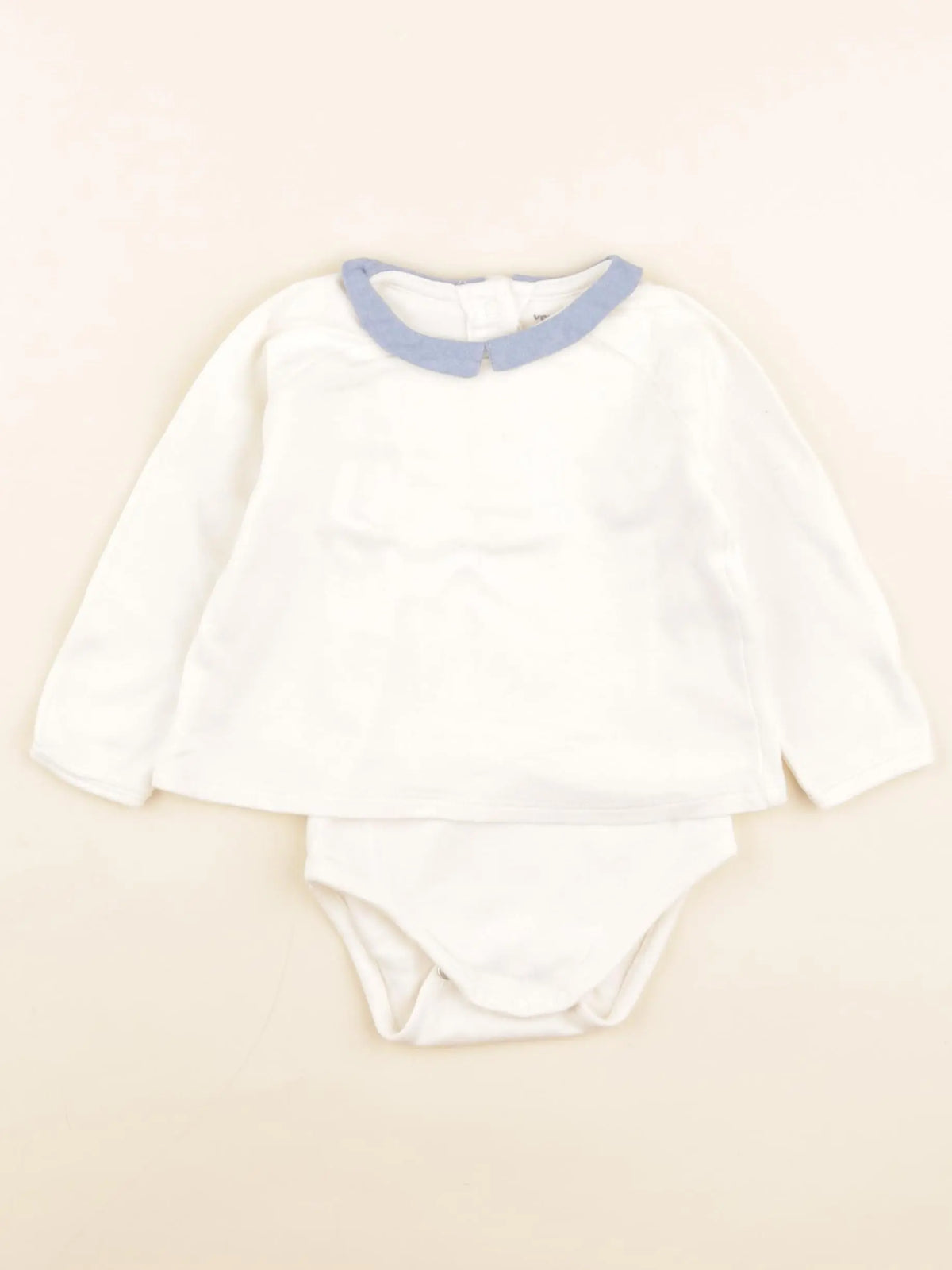 Vertbaudet - body tee-shirt beige - 6 mois