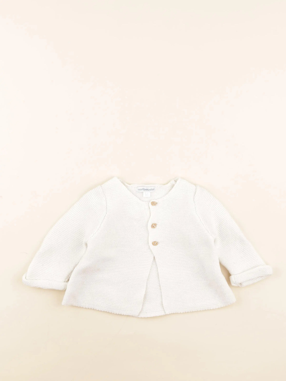 Vertbaudet - gilet blanc - 6 mois