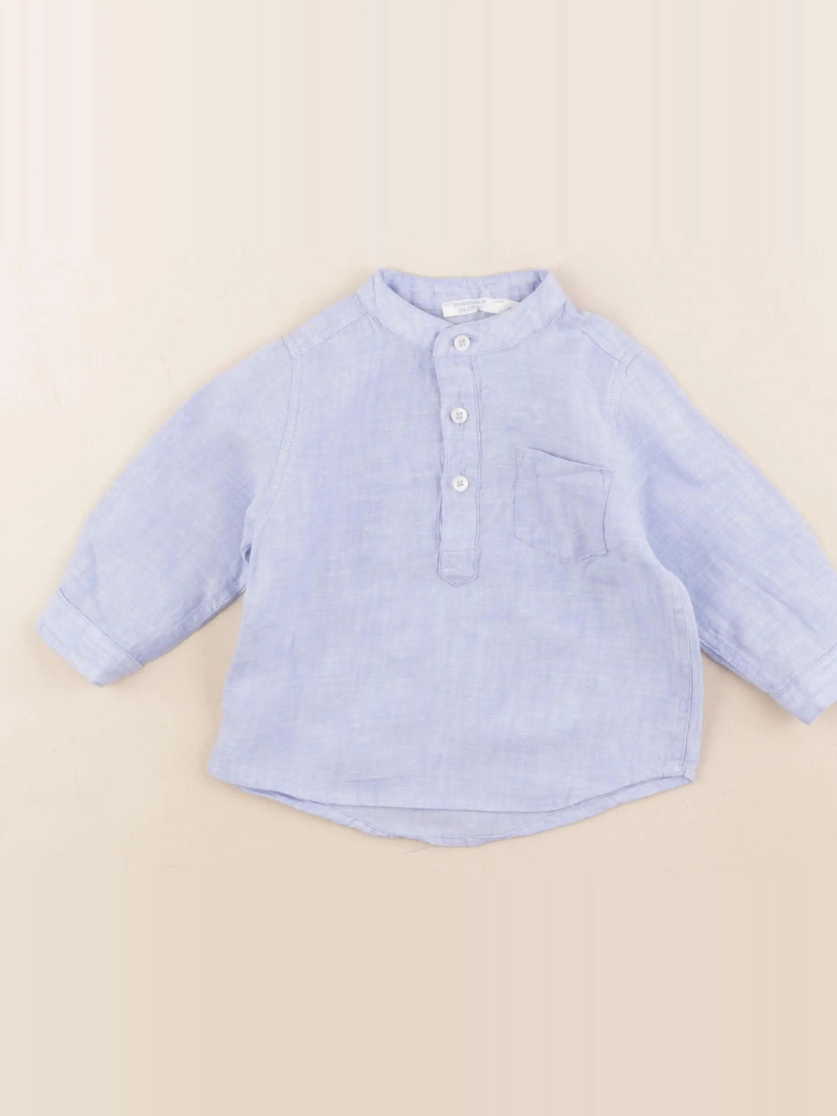 Boutchou - chemise bleu - 6 mois