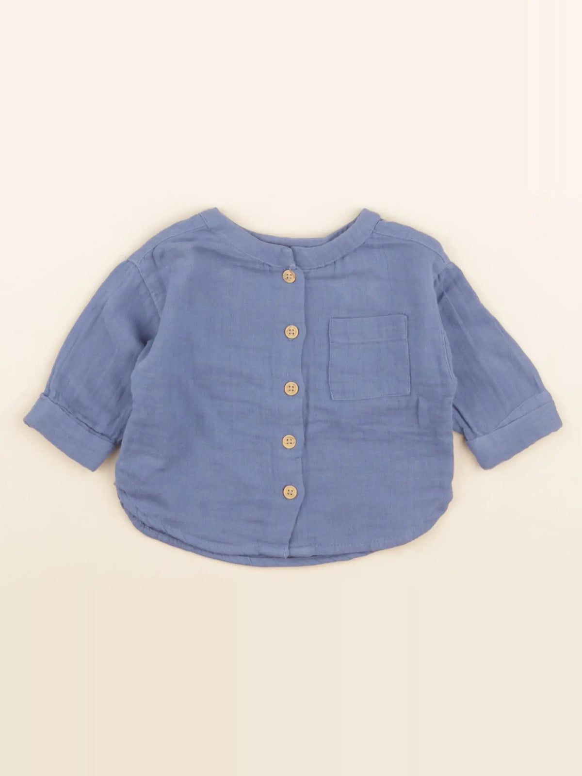 Vertbaudet - chemise bleu - 3 mois