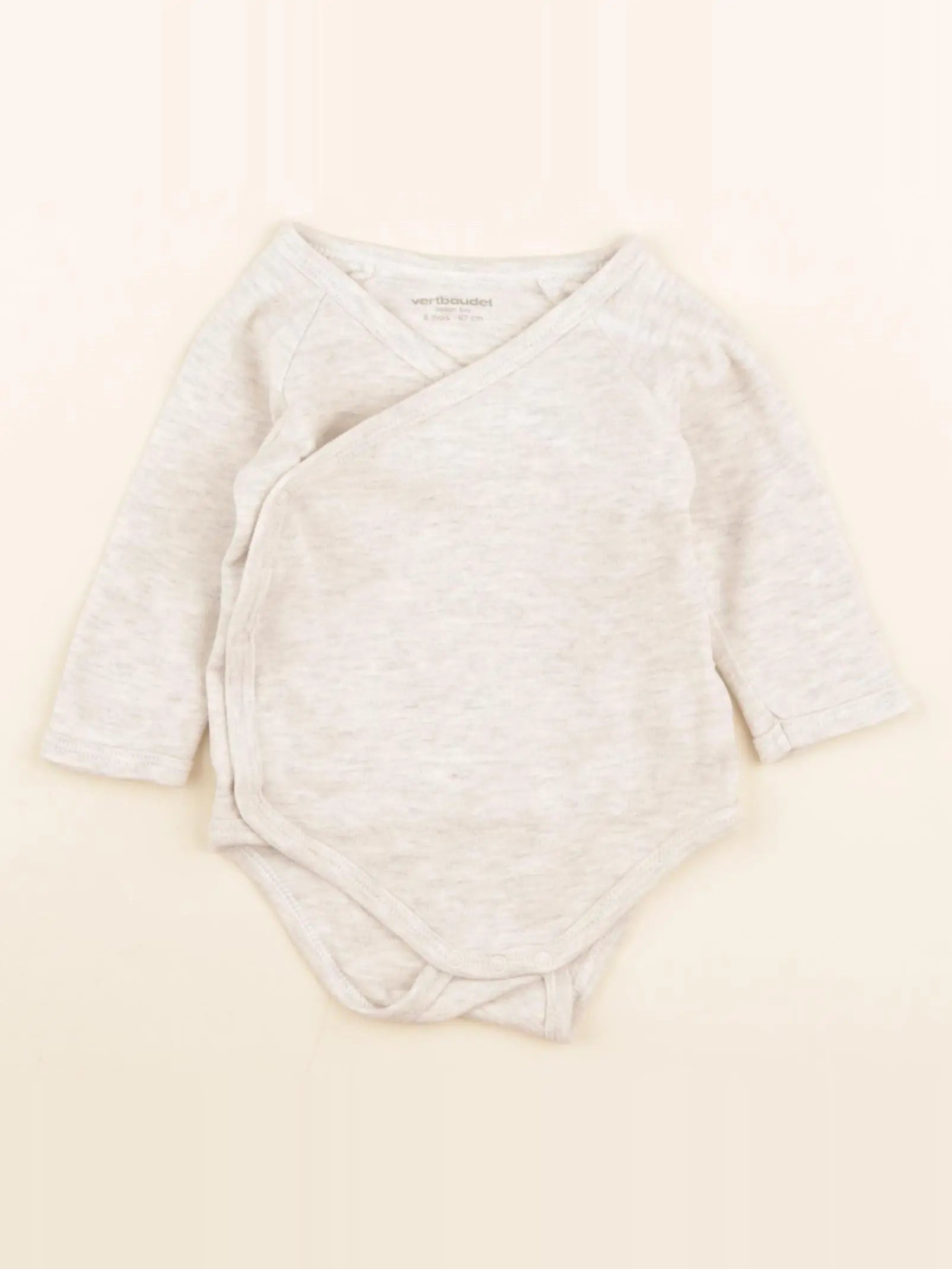 Vertbaudet - body beige - 6 mois