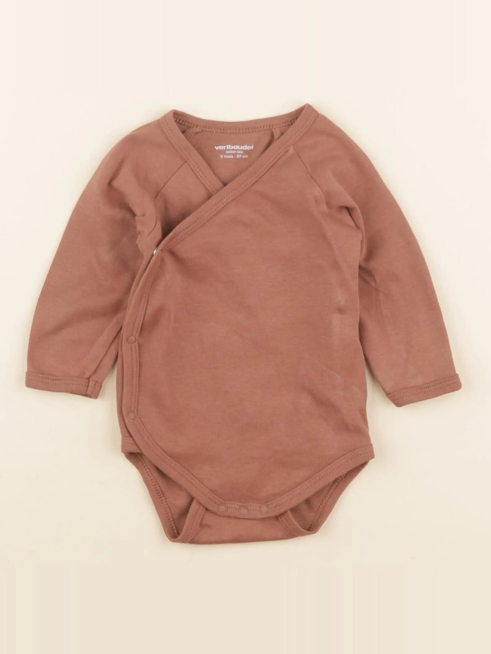 Vertbaudet - body marron - 6 mois