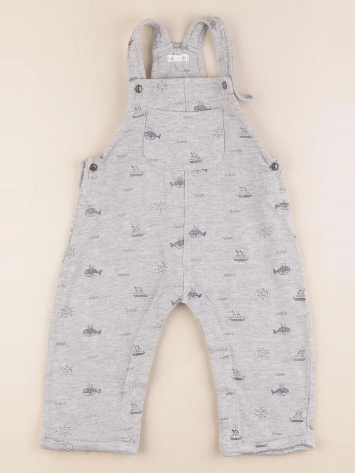 Vertbaudet - salopette gris - 18 mois
