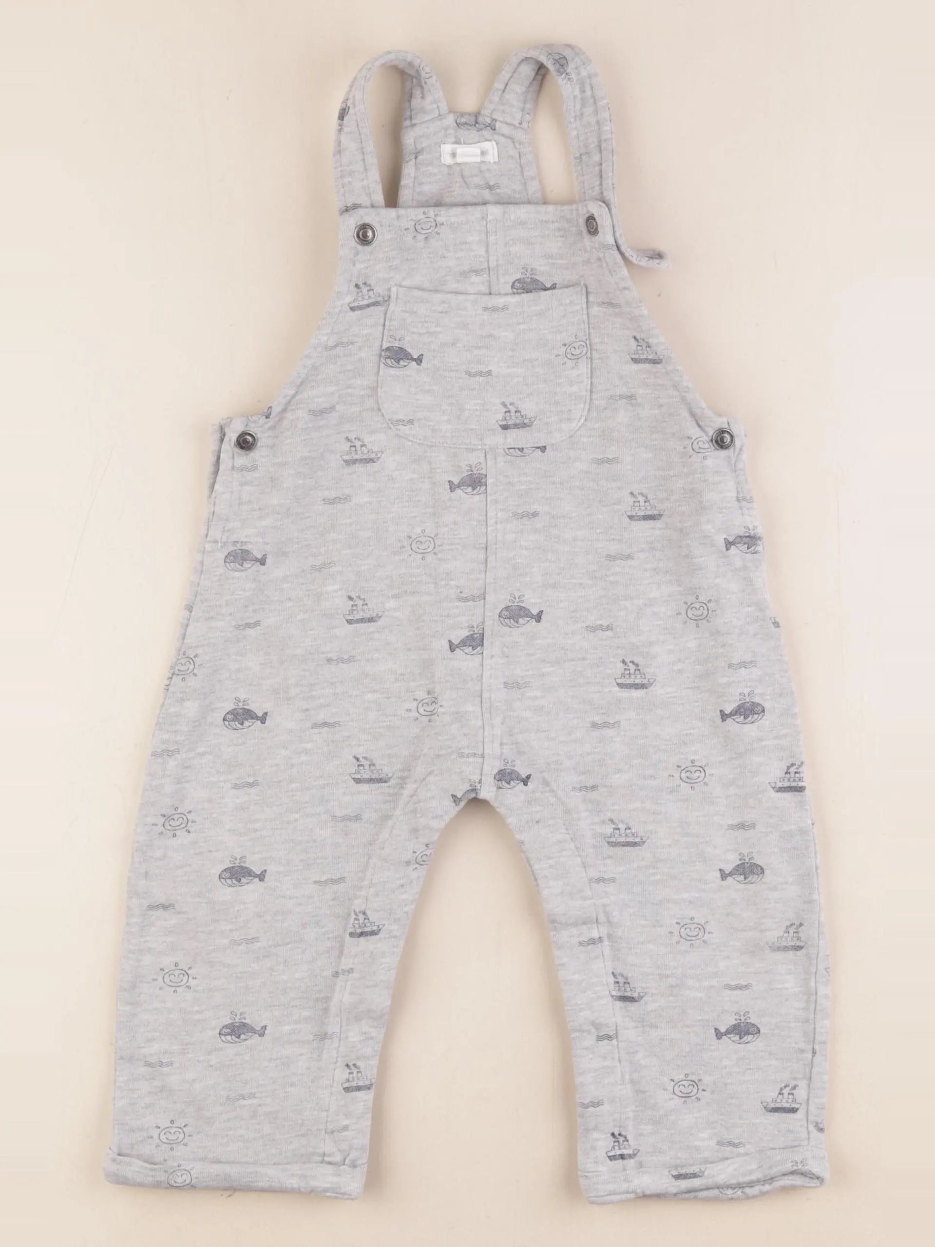 Vertbaudet - salopette gris - 18 mois