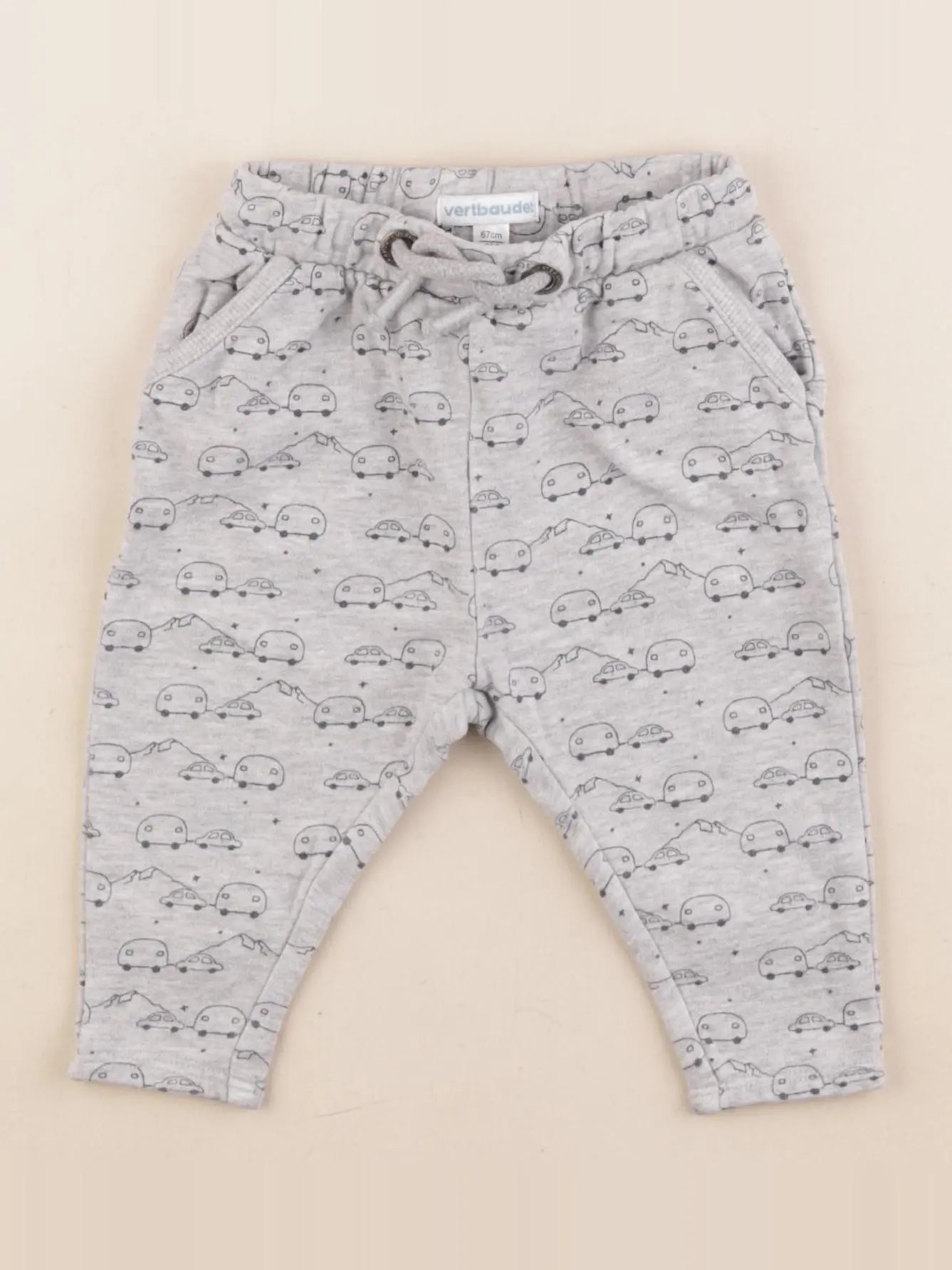 Vertbaudet - pantalon gris - 6 mois