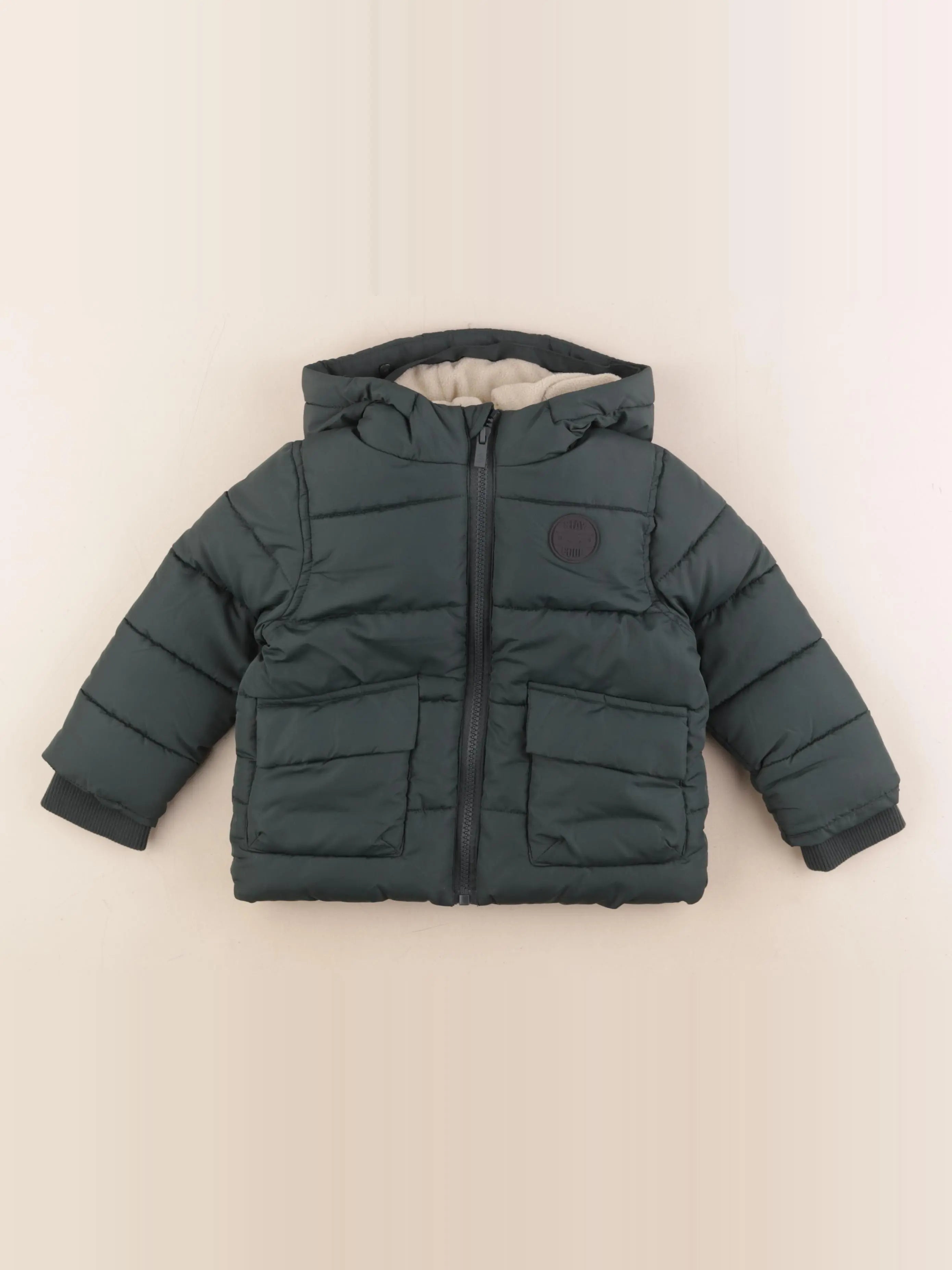Vertbaudet - doudoune vert - 2 ans