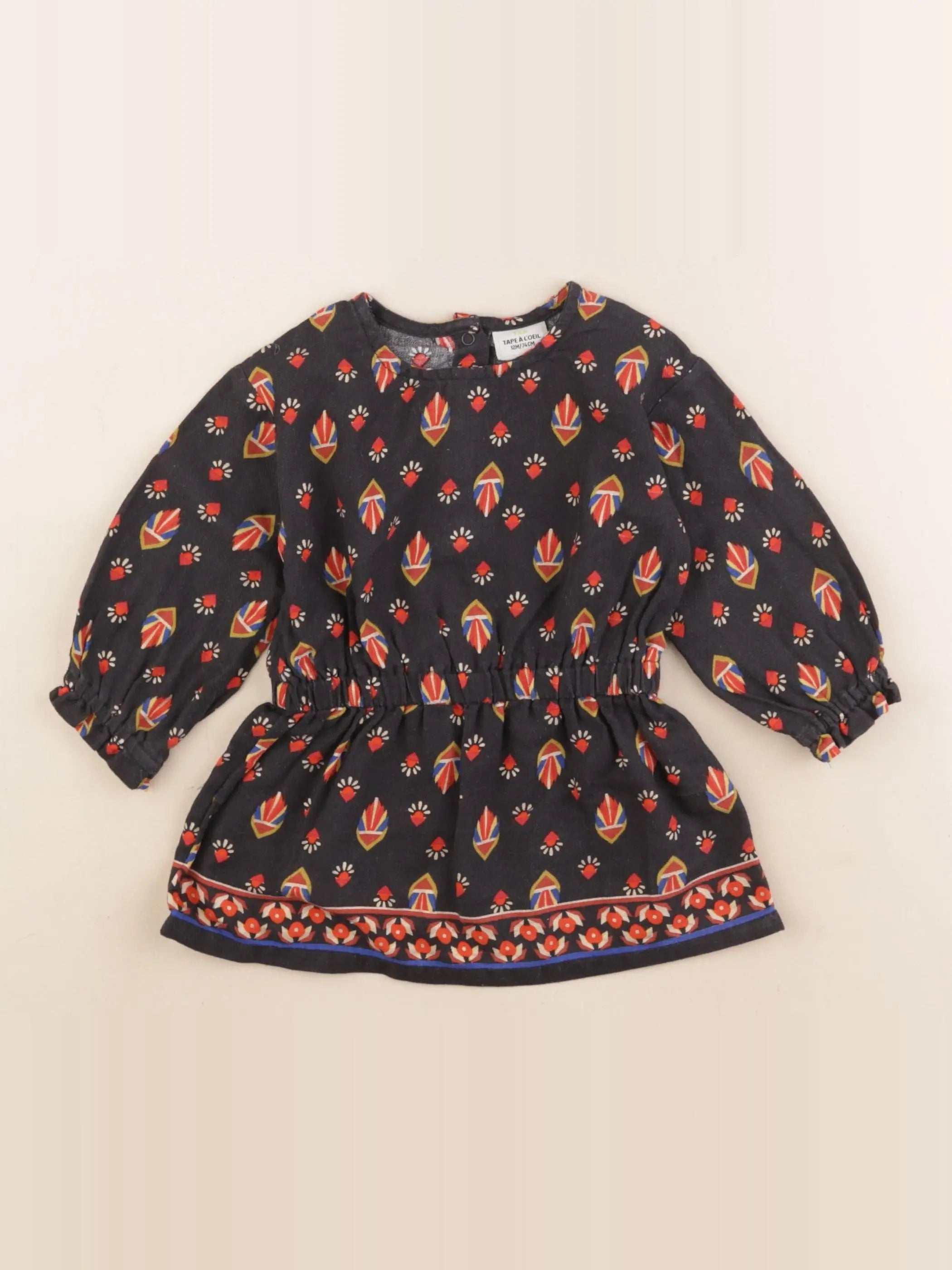 Tape à l'oeil - robe multicolore - 12 mois