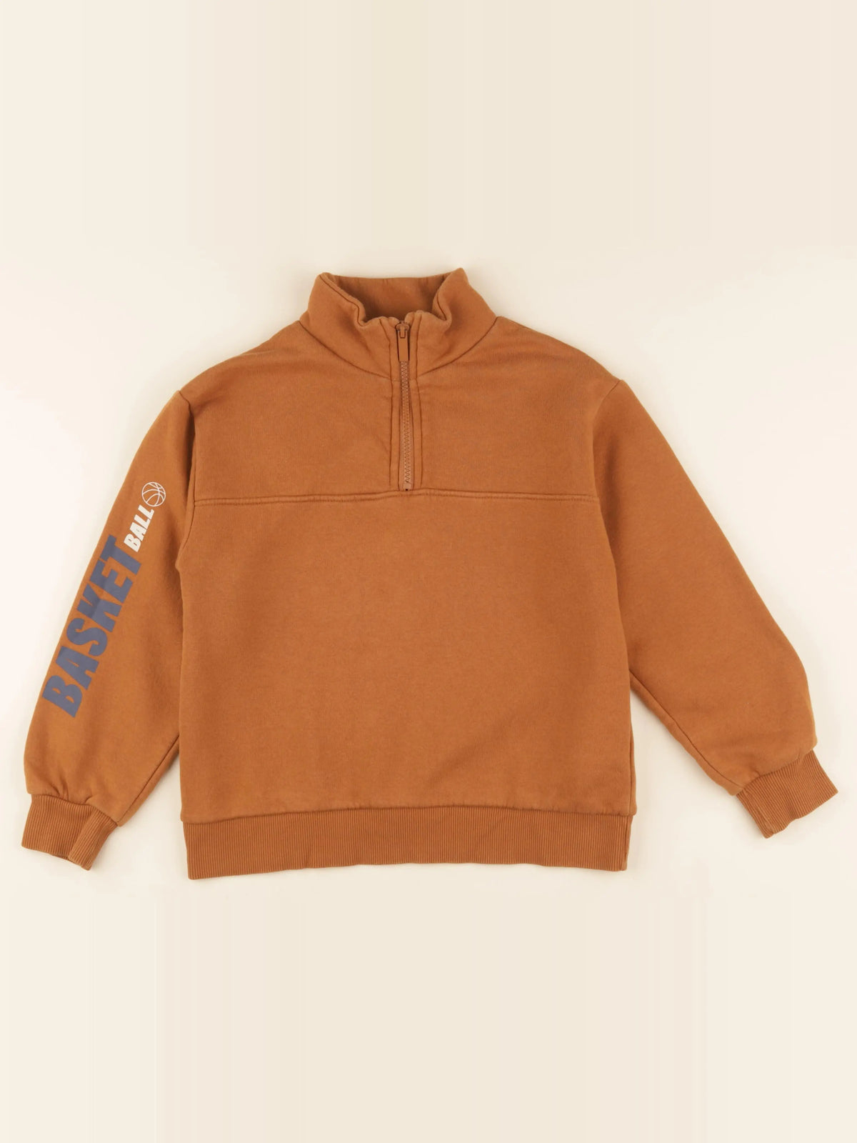 Vertbaudet - sweat marron - 10 ans