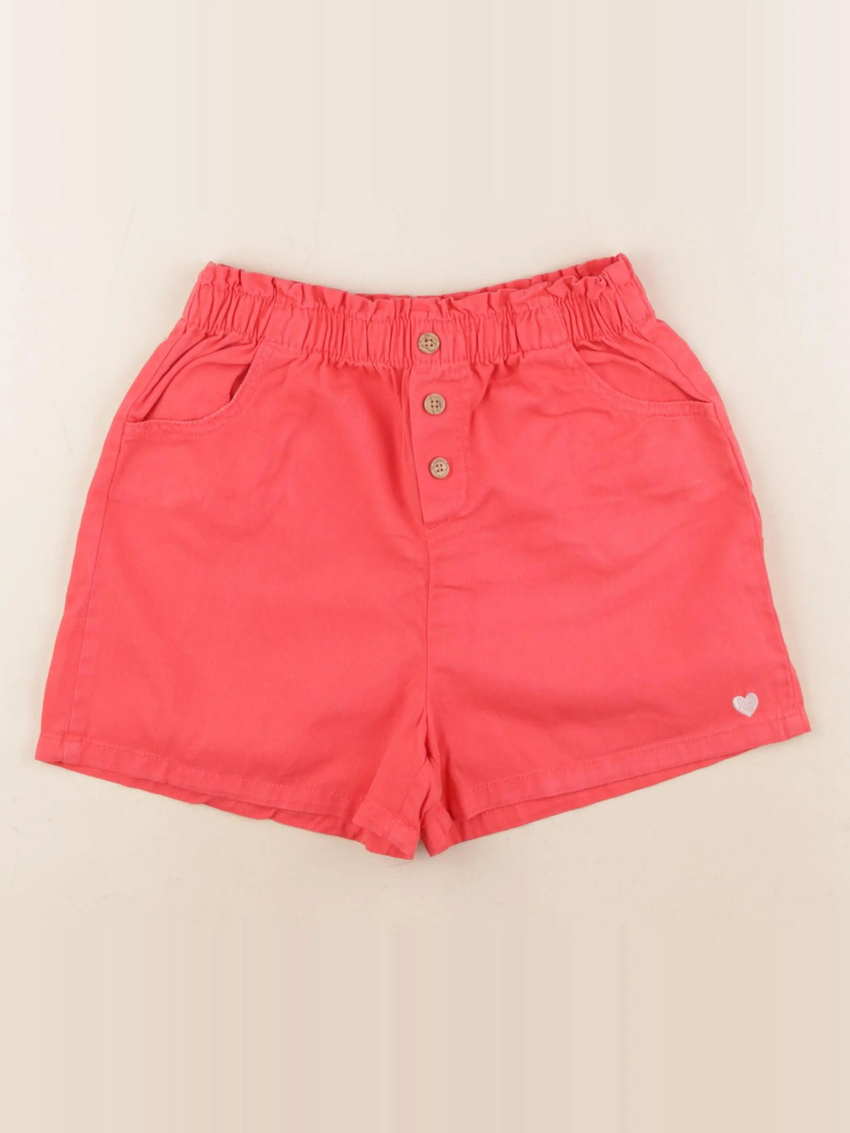 Vertbaudet - short rose, or - 10 ans