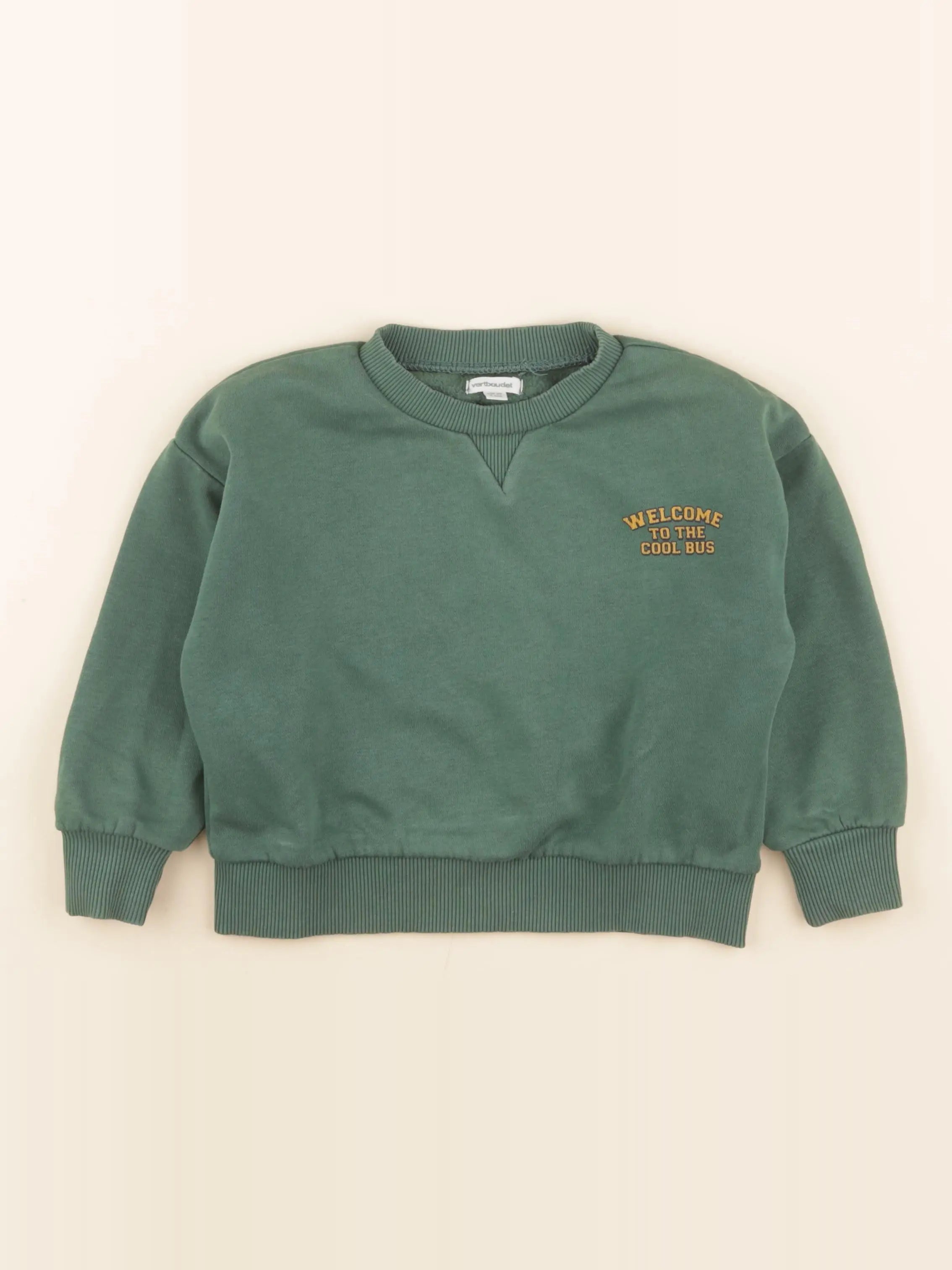 Vertbaudet - sweat vert - 4 ans