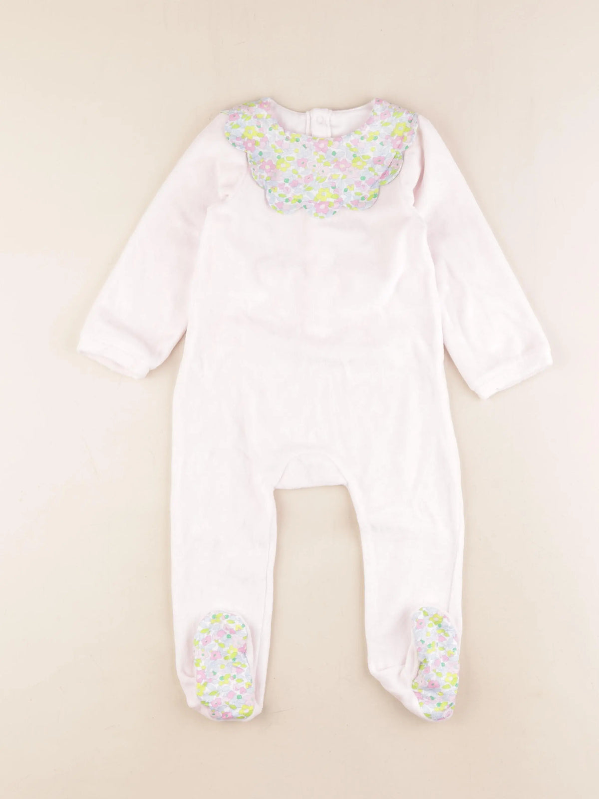 Jacadi - pyjama liberty velours rose - 24 mois