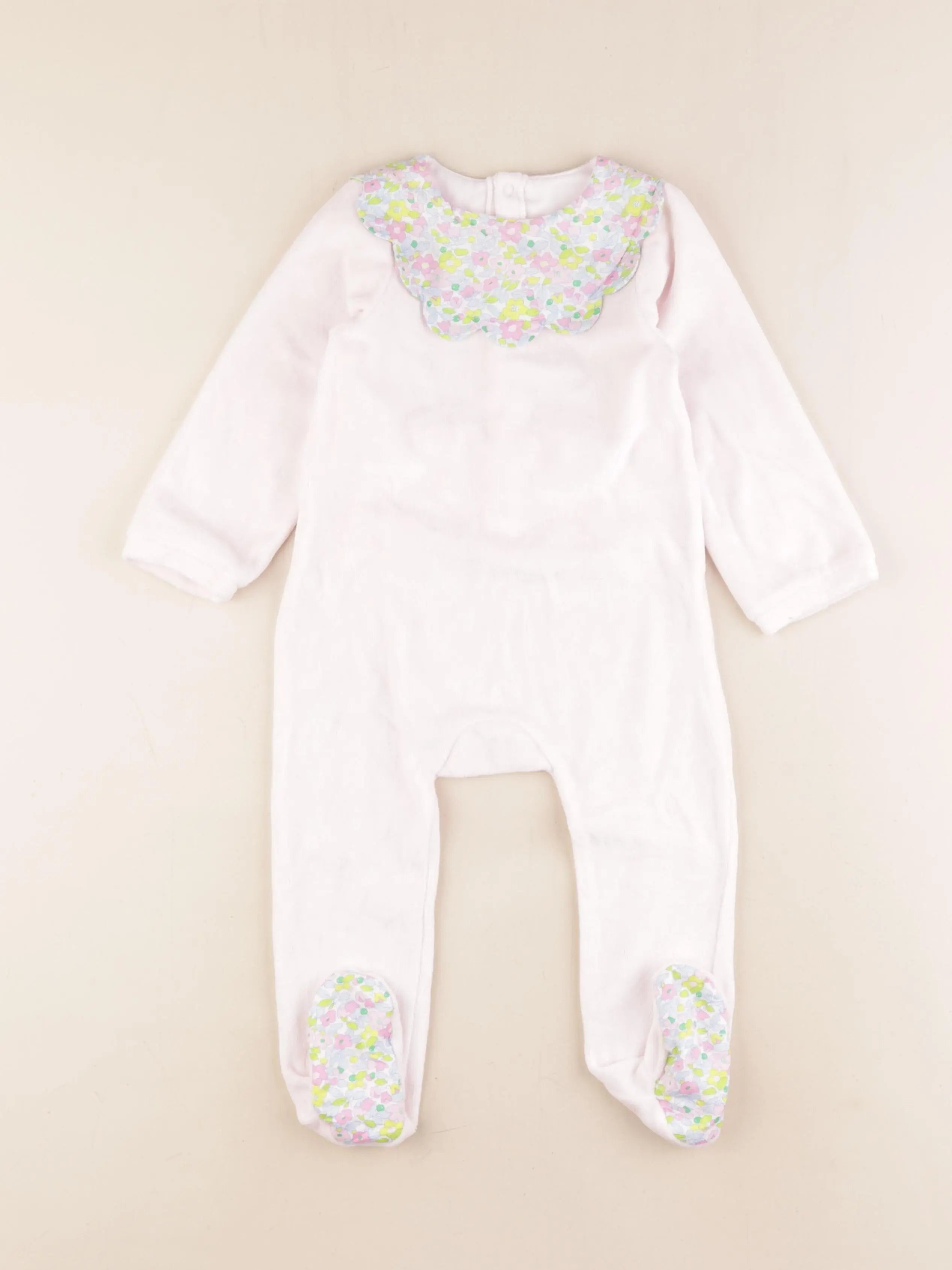 Jacadi - pyjama liberty velours rose - 24 mois