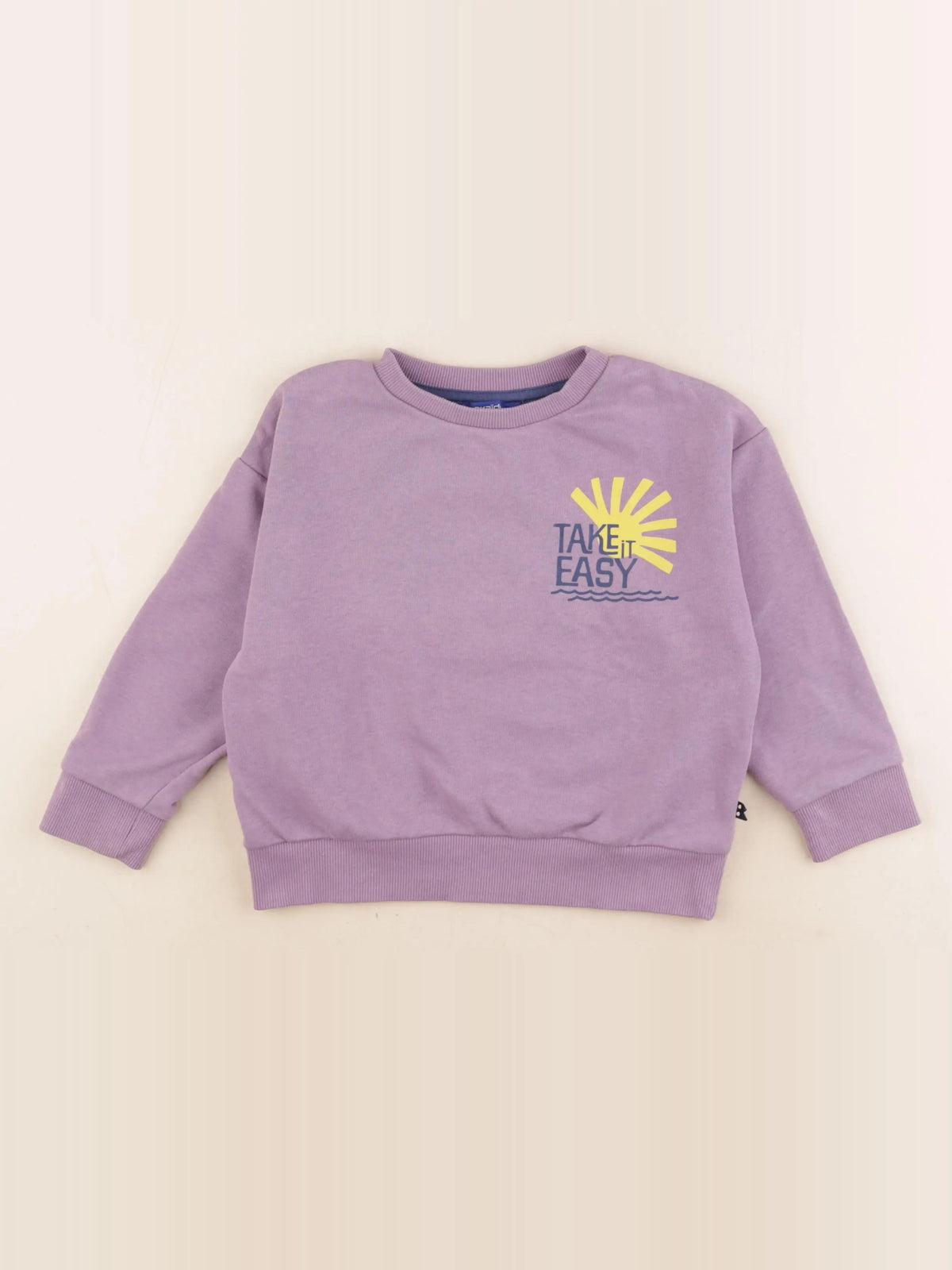 Okaidi - sweat imprimé au dos violet - 4 ans