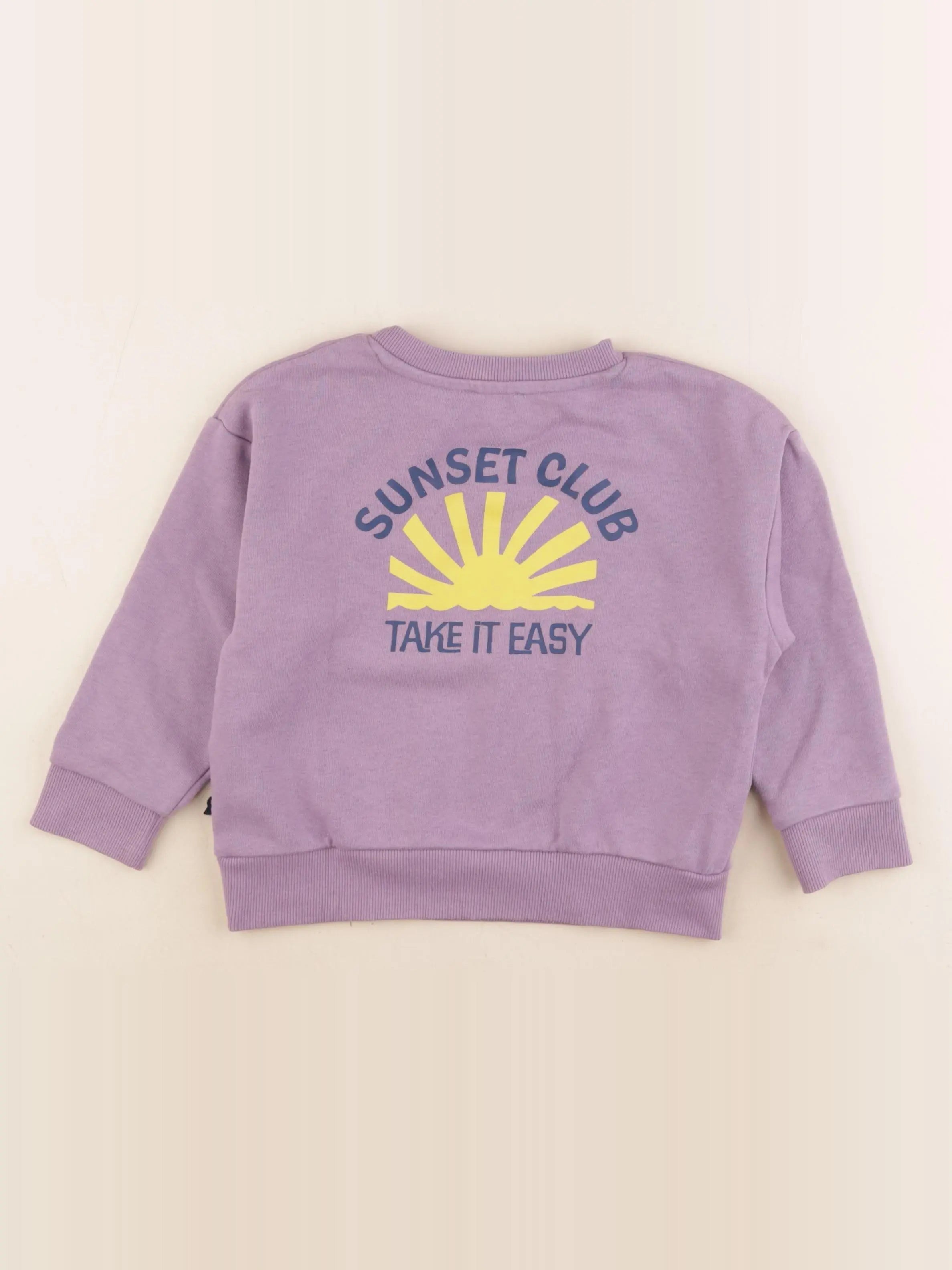 Okaidi - sweat imprimé au dos violet - 4 ans