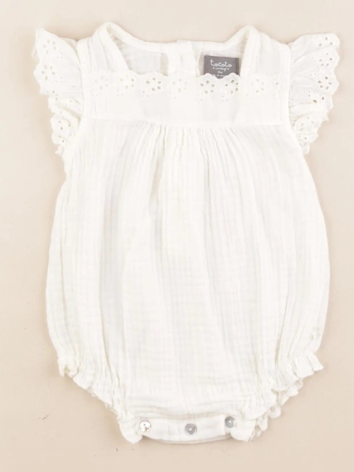 Tocoto vintage - combinaison beige - 3 mois